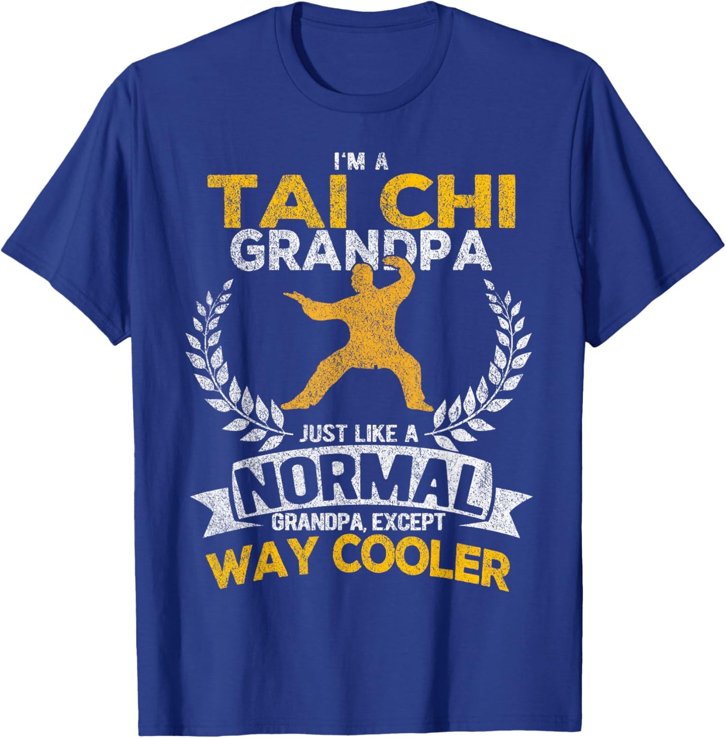 Funny Tai Chi Grandpa Chinese Martial Arts Retro Vintage T-Shirt - T-Shirt | Royal