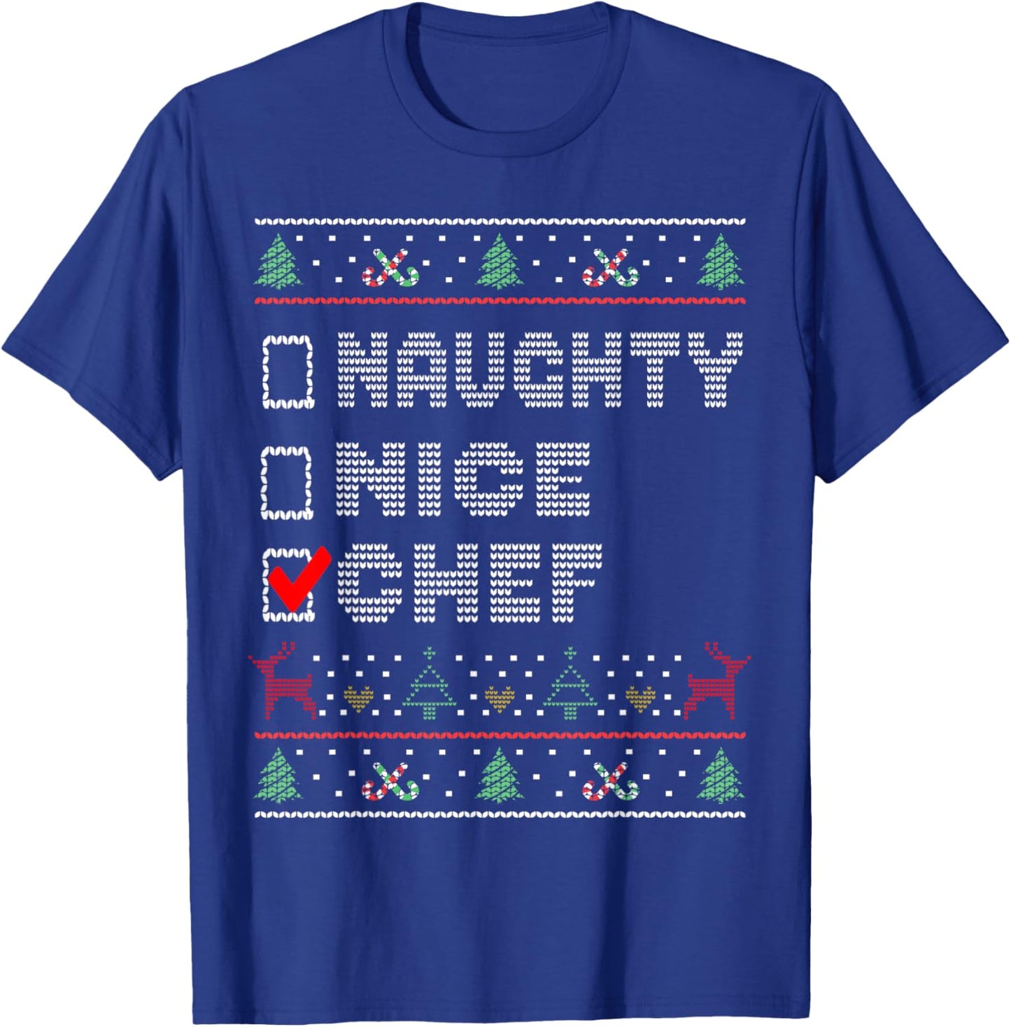 Naughty Nice Chef, Matching Christmas Group Pajama T-Shirt - T-Shirt | Royal