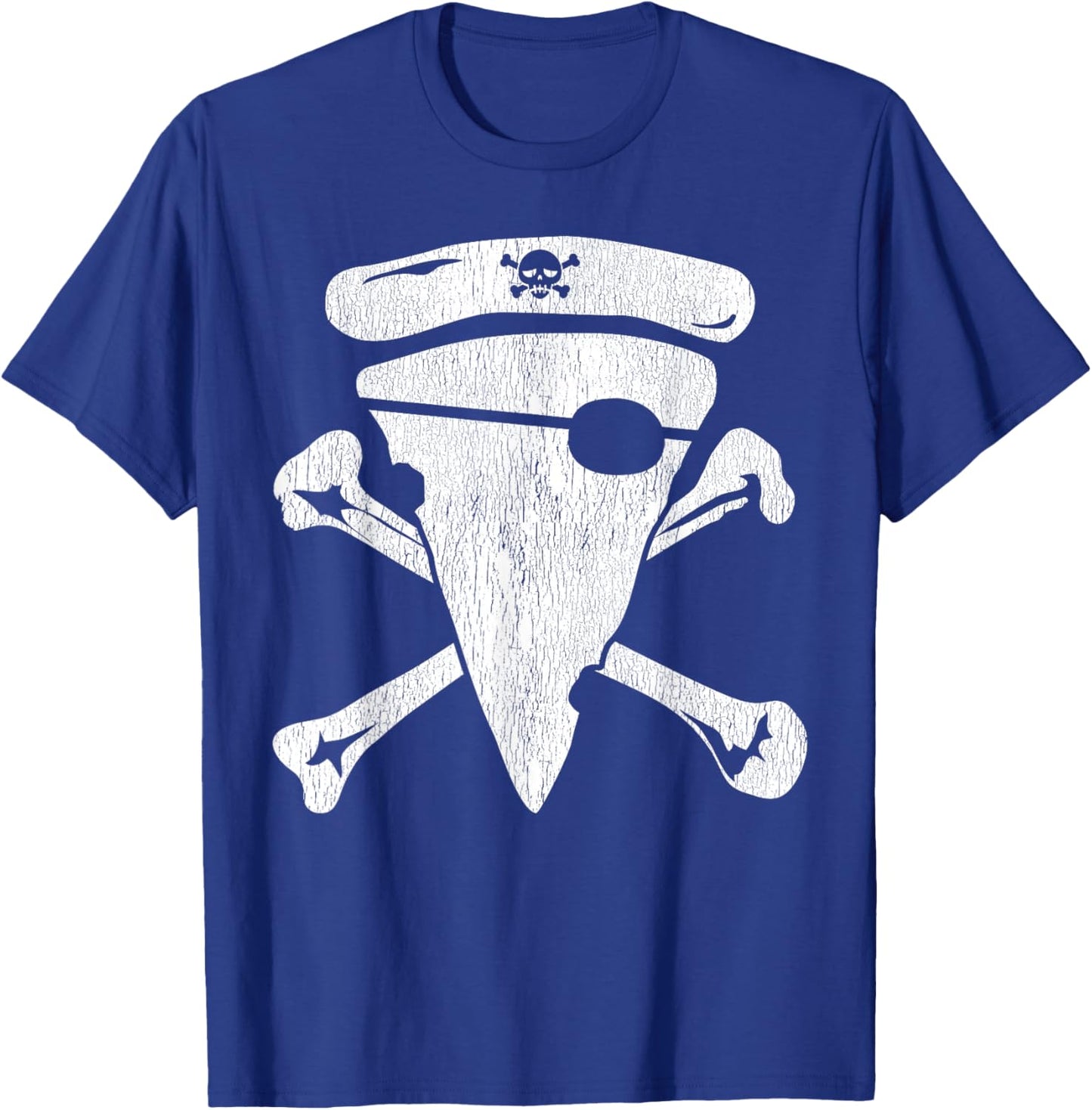 Pirate Pizza Skull Crossbones Funny Halloween Costume T-Shirt - T-Shirt | Royal