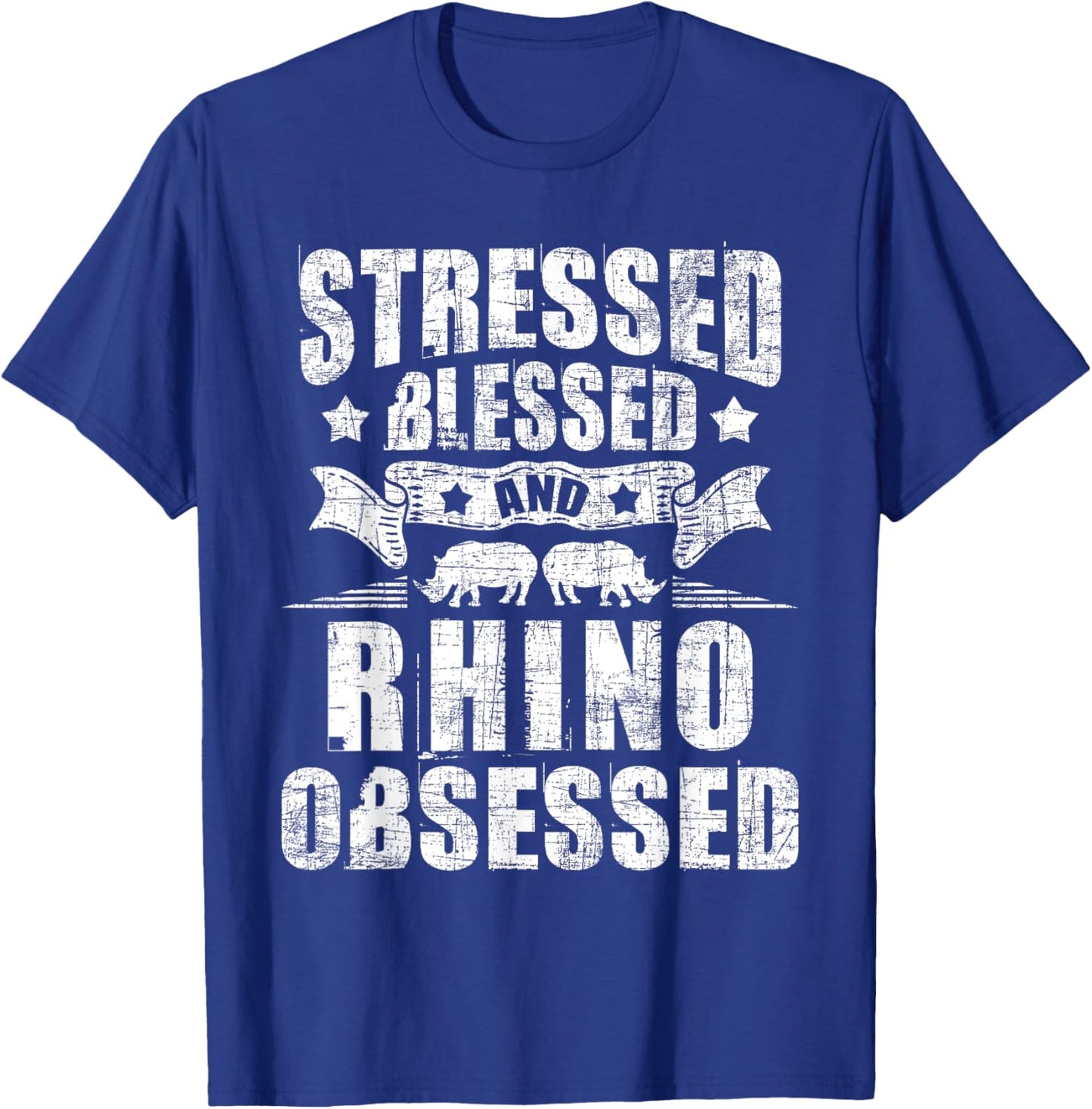 Rhino Obsessed - Safari Animal Lover Rhinoceros Zoologist T-Shirt - T-Shirt | Royal