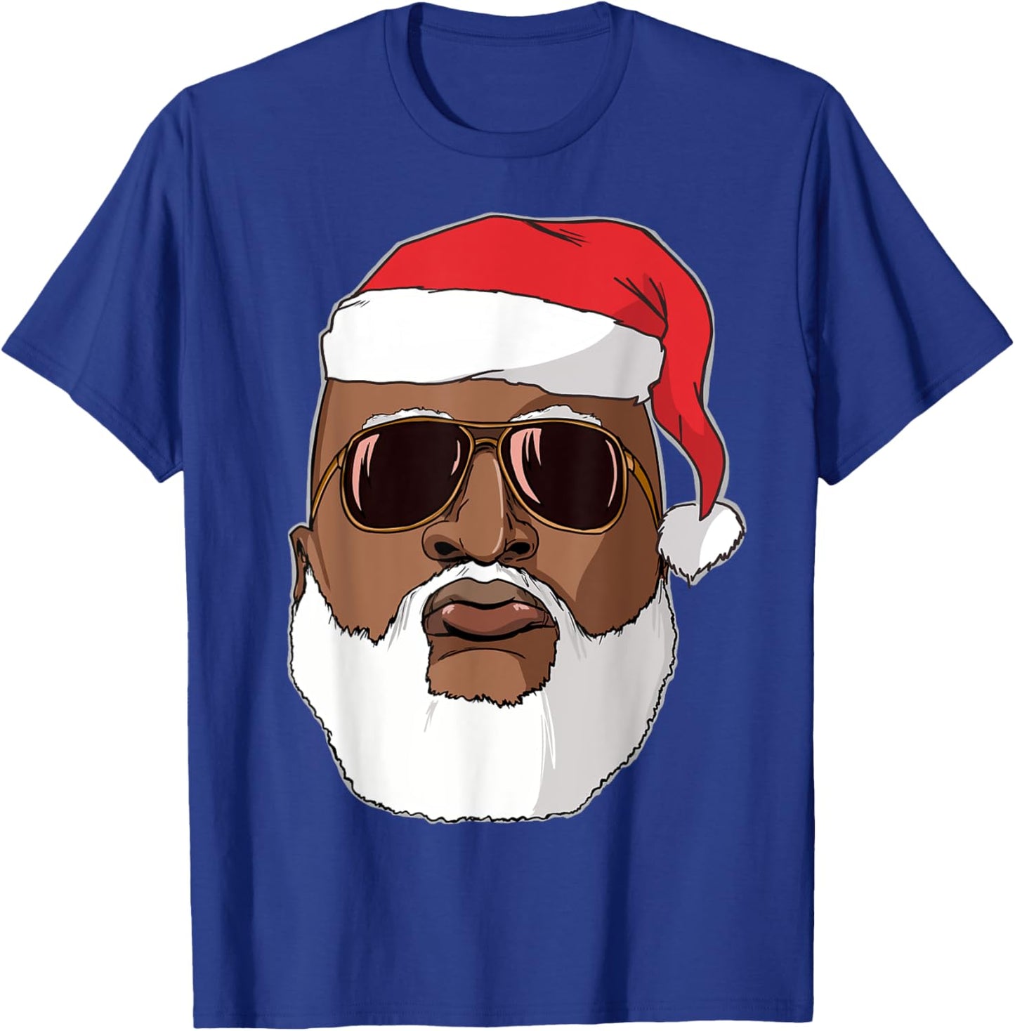 Black hip hop Santa Claus novelty African American Santa T-Shirt - T-Shirt | Royal
