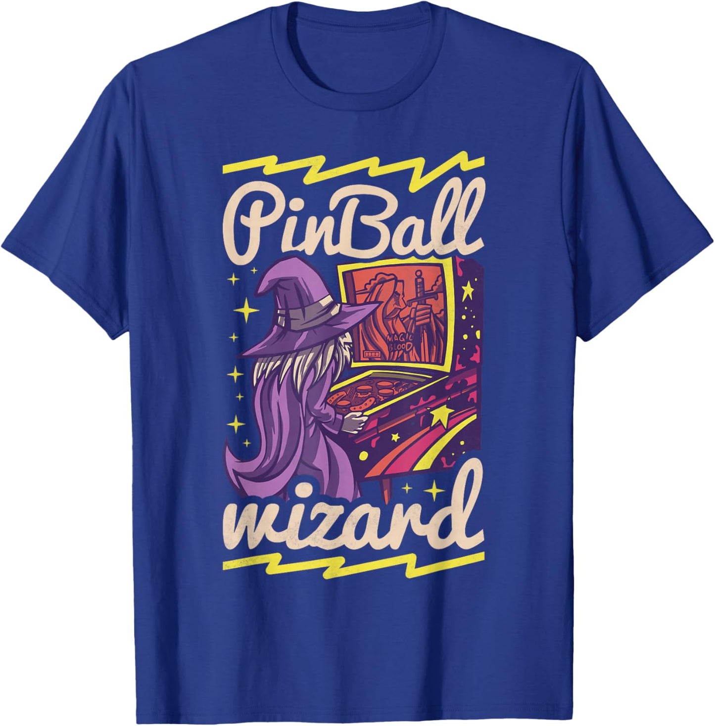 Pinball Wizard, Retro Game T-Shirt - T-Shirt | Royal