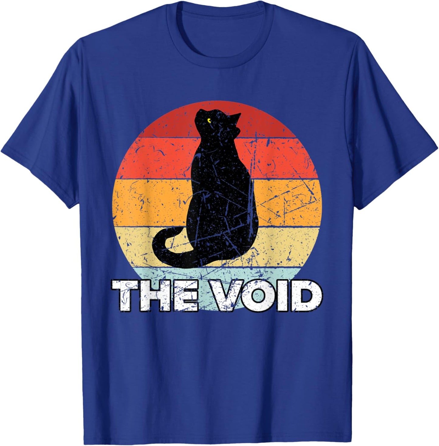 Black Cat The Void Vintage Sunset Kitty Cat Mom Dad Women T-Shirt - T-Shirt | Royal