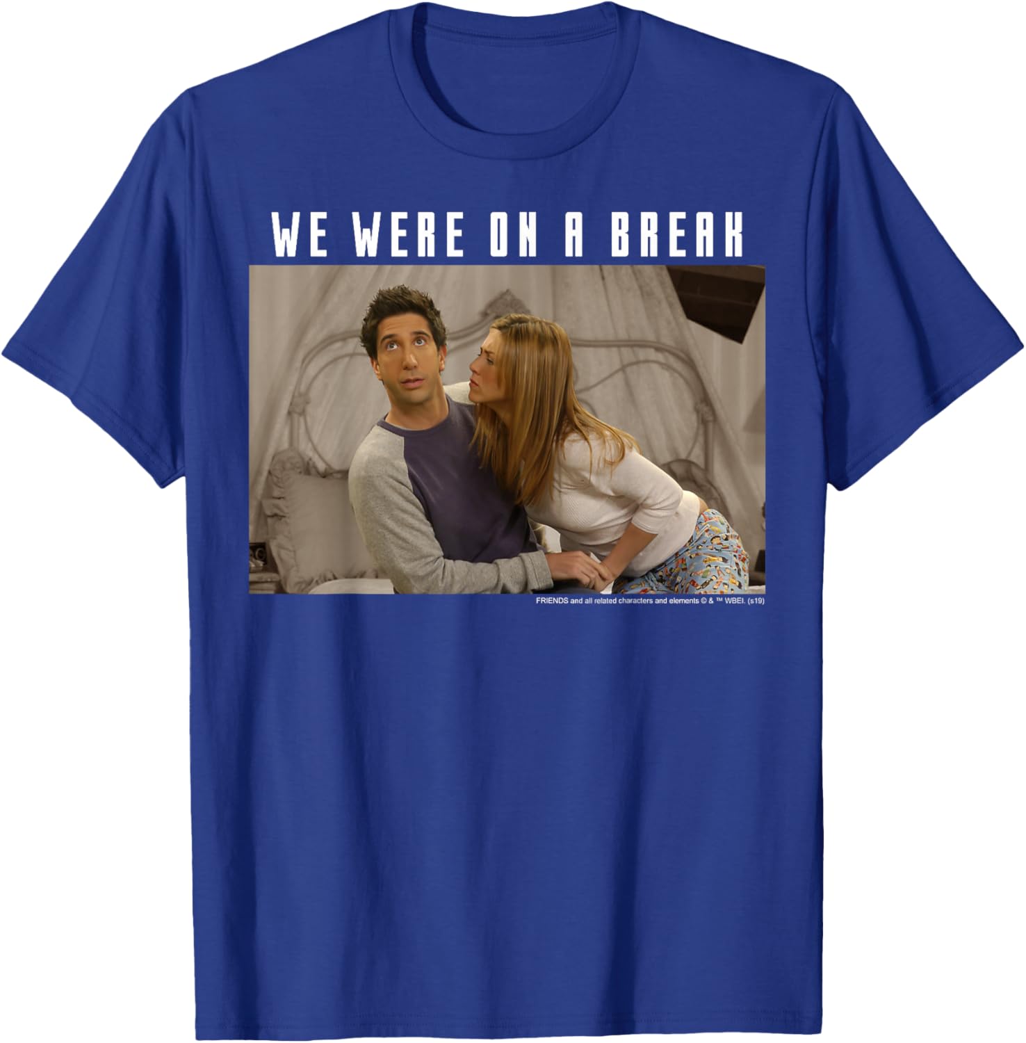 Friends Ross & Rachel We Were On A Break Portrait T-Shirt - T-Shirt | Royal
