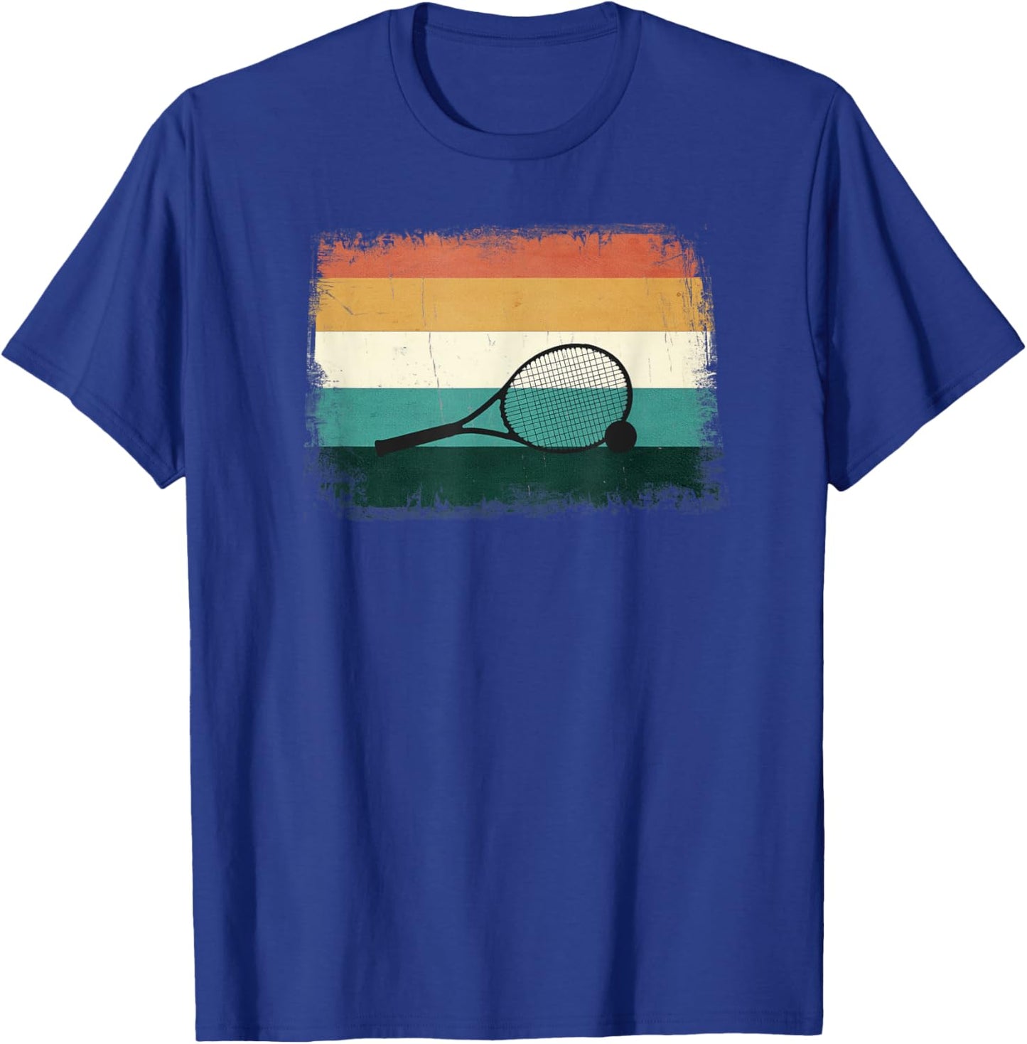 Retro Tennis Rackets / Racquets: Cool Vintage Tennis Player T-Shirt - T-Shirt | Royal