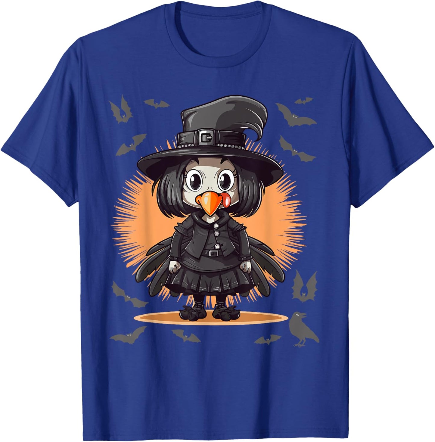 Goth Girl Turkey Outfit - Gothic Turkey Goth Thanksgiving T-Shirt - T-Shirt | Royal