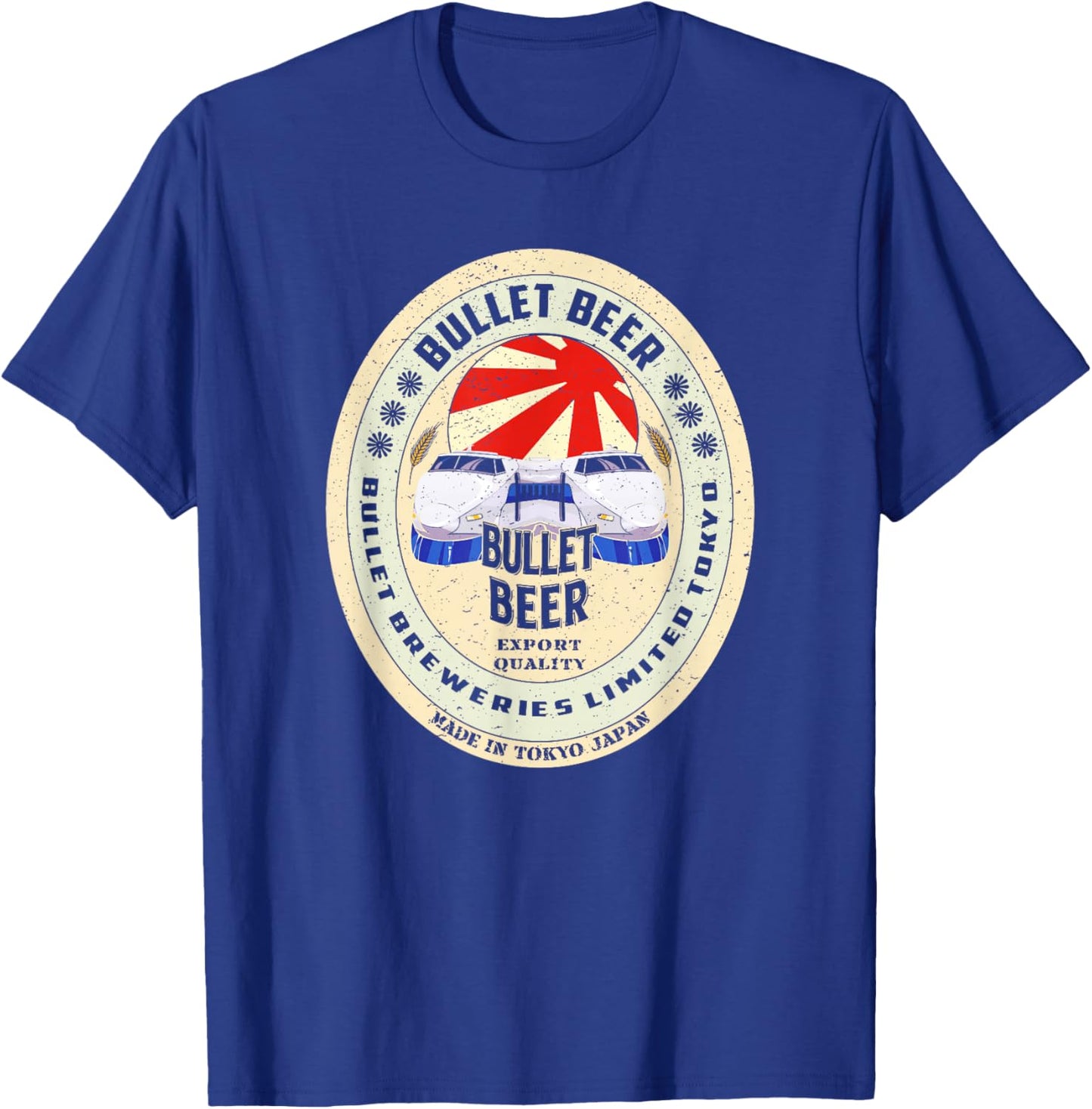 Bullet Train Shinkansen Beer Tokyo Japan T-Shirt - T-Shirt | Royal