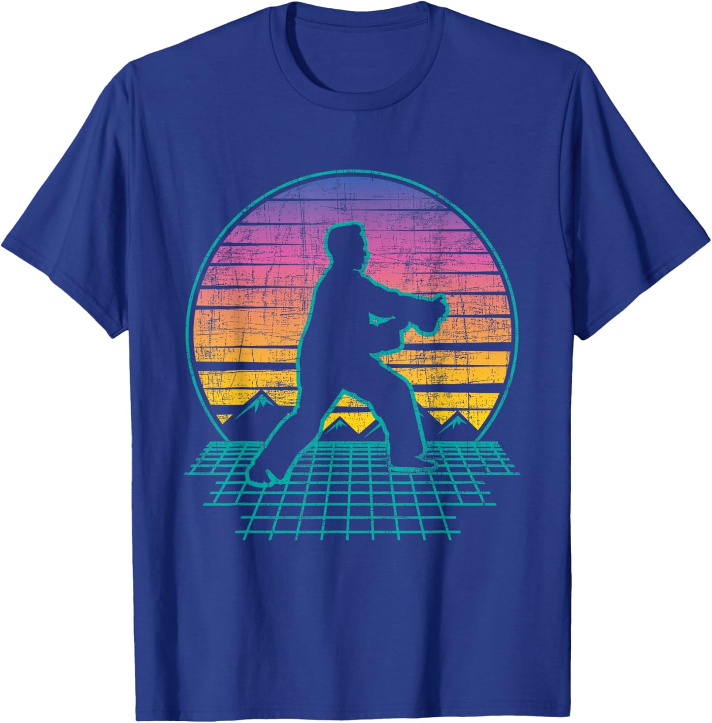Retro Vintage Martial Arts - Tai Chi Instructor Yin Yang T-Shirt - T-Shirt | Royal