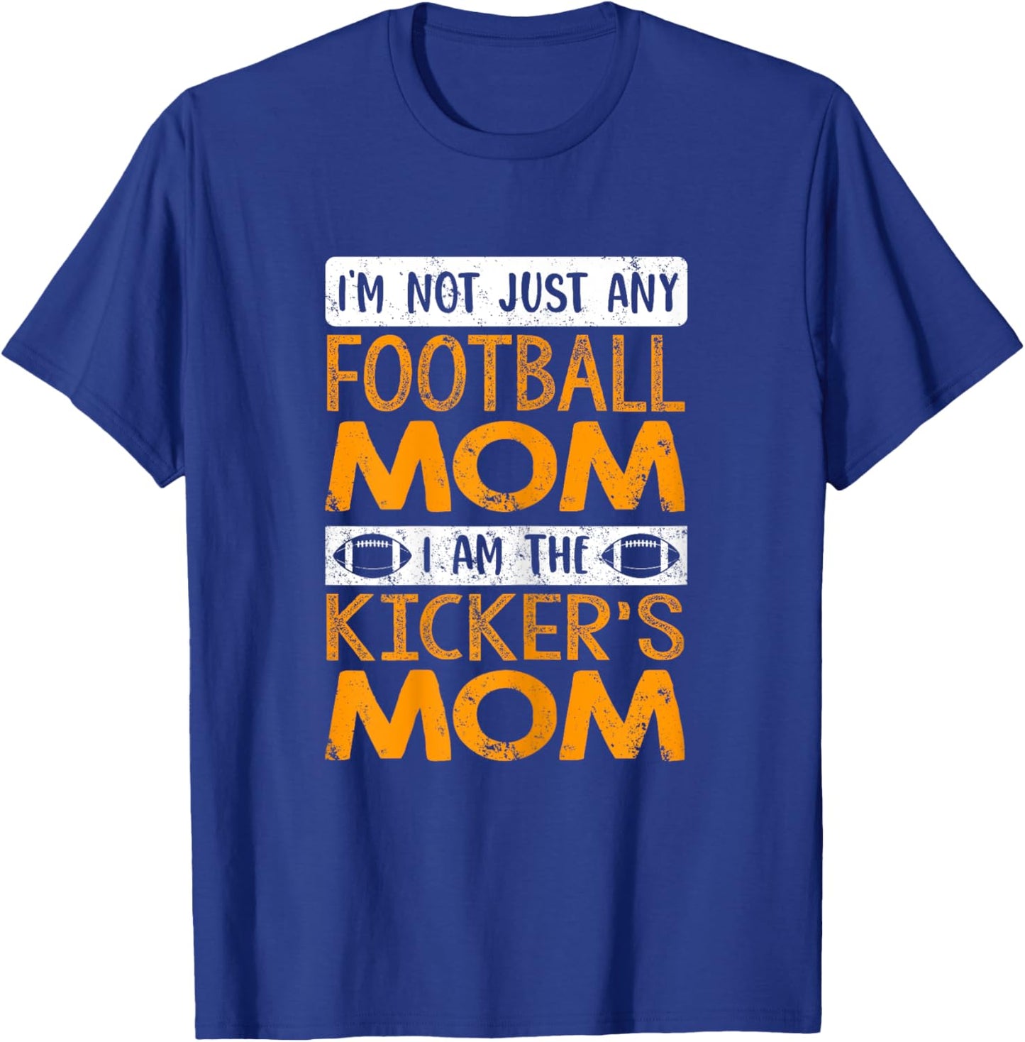 Funny Football Lover Graphic Mom Football Kicker T-Shirt - T-Shirt | Royal