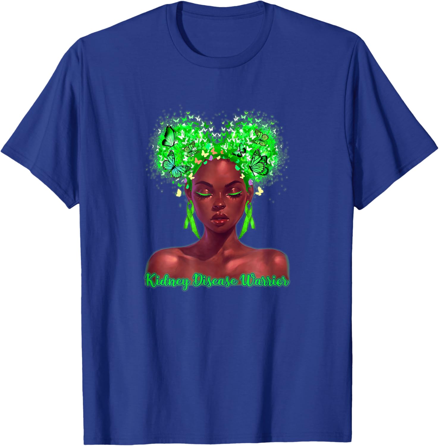 Kidney Disease Warrior Melanin Awareness T-Shirt - T-Shirt | Royal
