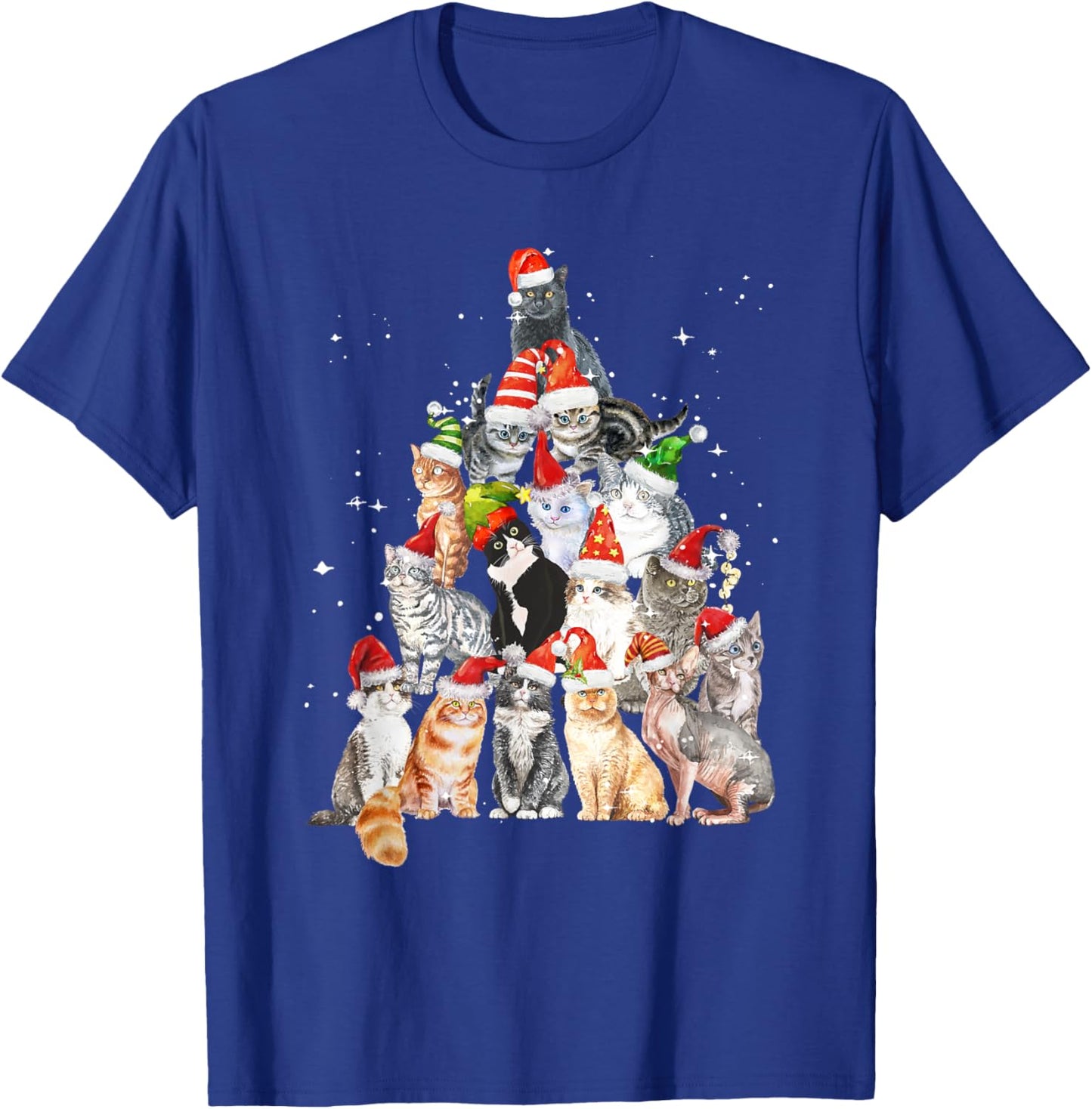 Cats For Everybody Christmas Cats Xmas Meow Christmas T-Shirt - T-Shirt | Royal