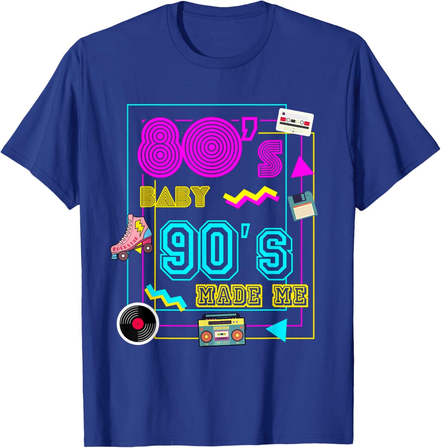 1980s 80's Baby 1990s 90's Outfit Costume Retro Party Theme T-Shirt - T-Shirt | Royal