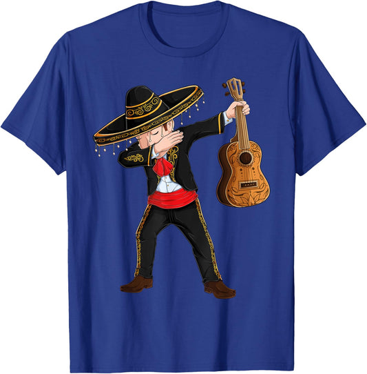 Dab Mexican Mariachi Costume charro Sombrero Cinco De Mayo T-Shirt - T-Shirt | Royal