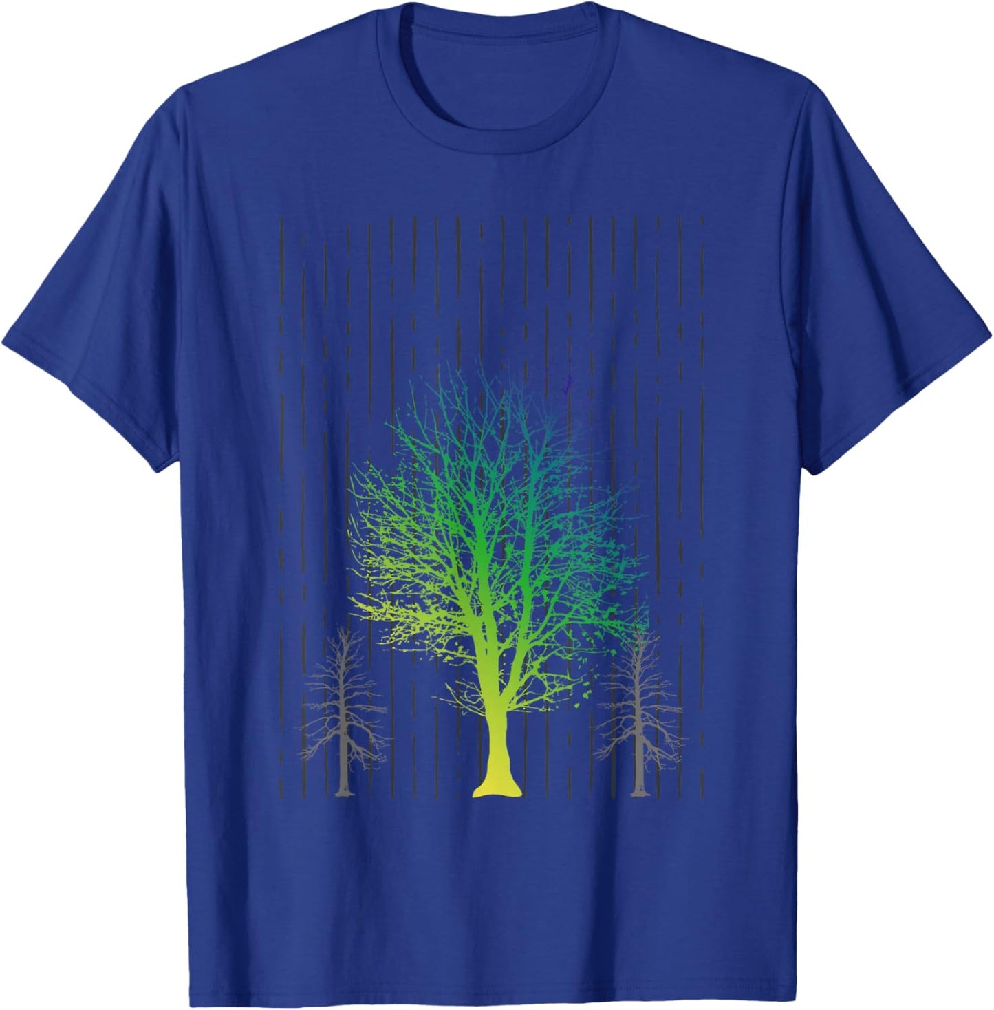 Nature Trees Outdoor Rain Nature Lovers Forest T-Shirt - T-Shirt | Royal