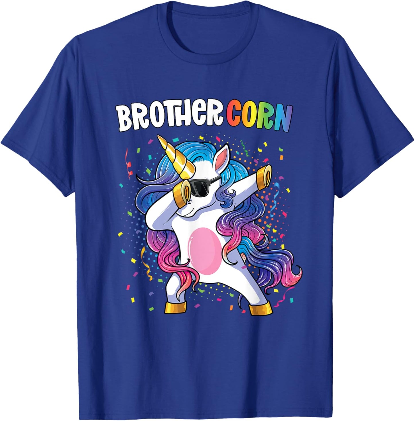 Brothercorn Boys Unicorn Birthday Dabbing Unicorn Brother T-Shirt - T-Shirt | Royal