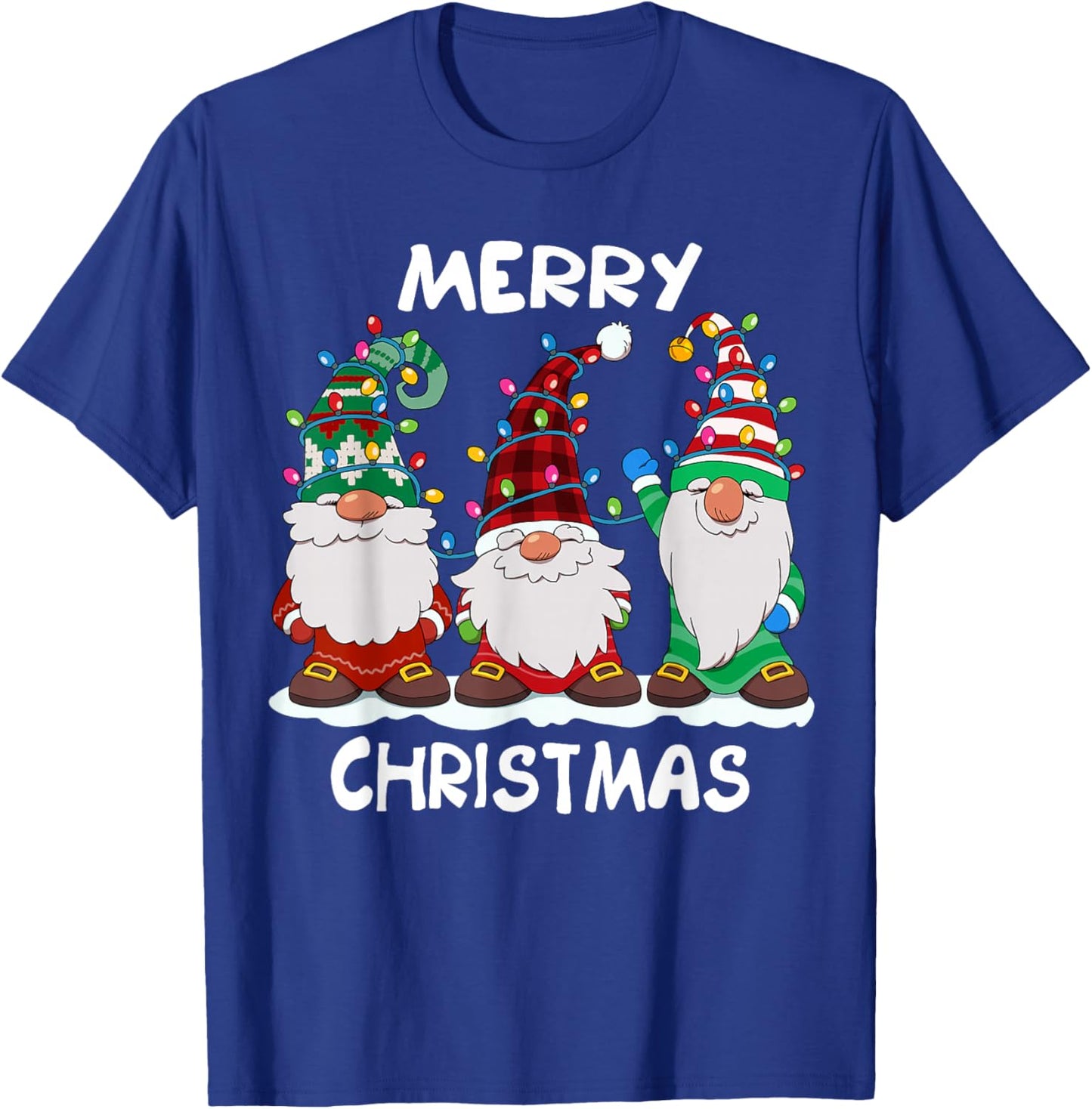Merry Christmas Gnomes Xmas Family Men Women T-Shirt - T-Shirt | Royal