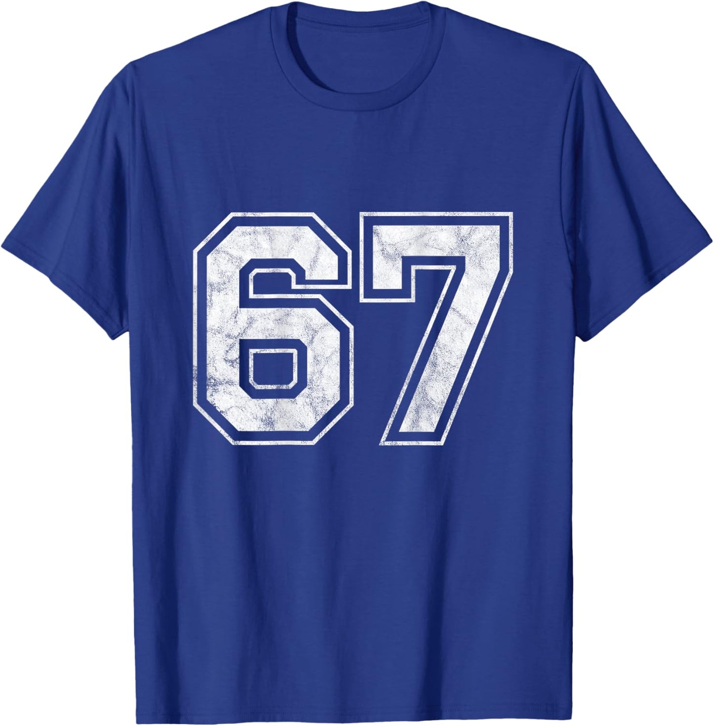 Number 67 on the back T-Shirt - T-Shirt | Royal