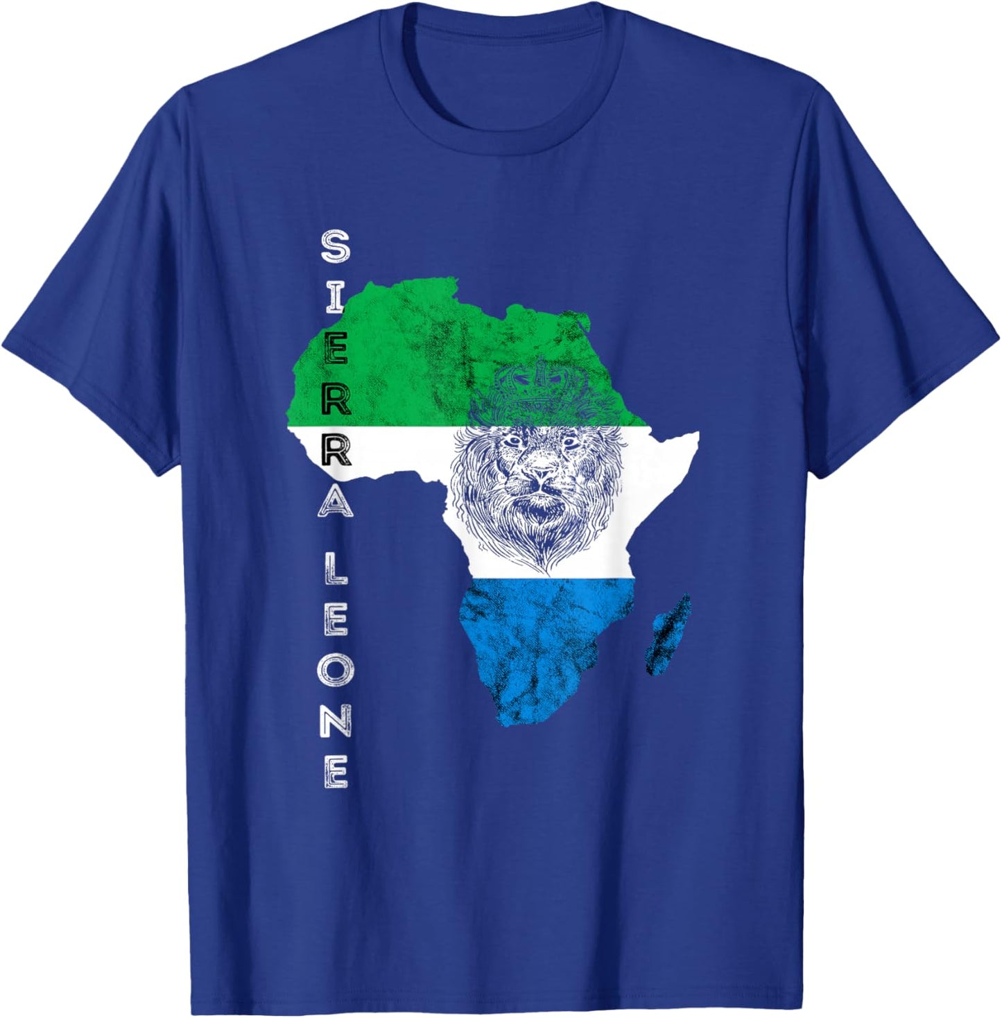 Sierra Leone Map Flag of Sierra Leonean Pride Roots T-Shirt - T-Shirt | Royal