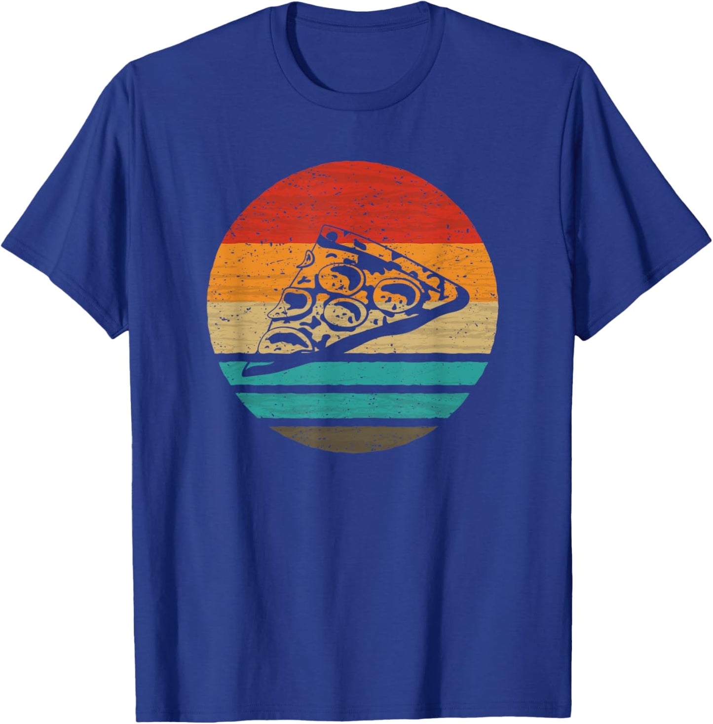 Pizza Slice Retro Style Vintage T-Shirt - T-Shirt | Royal