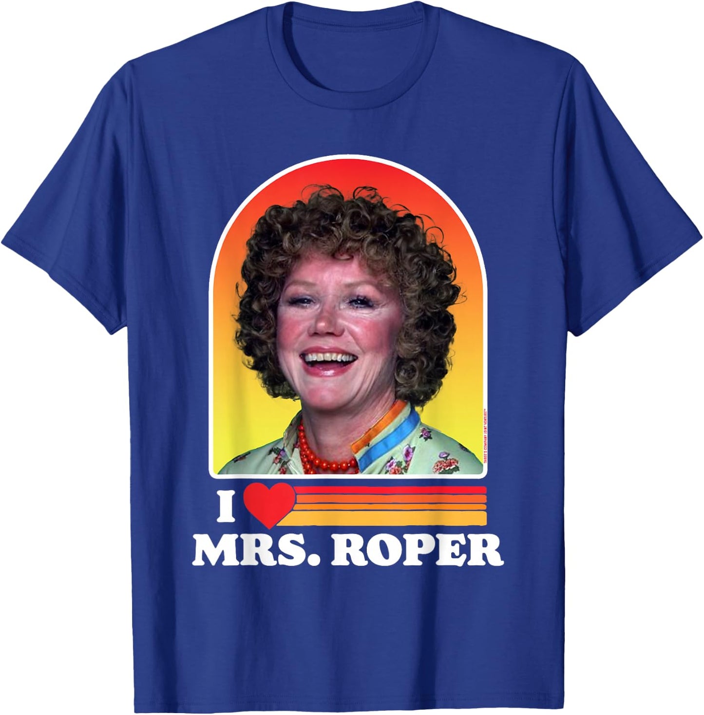 I Love Mrs Roper Helen Roper Three's Company Retro T-Shirt - T-Shirt | Royal