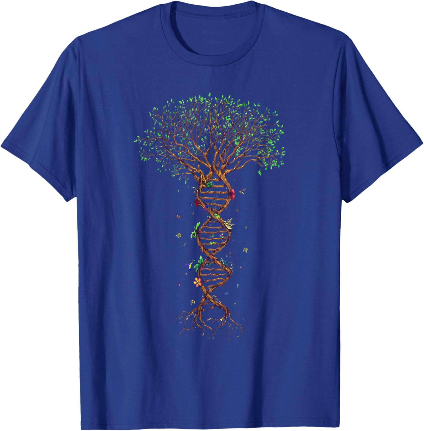 DNA Tree Genetic Funny Earth Day Plant A Tree Life Humor T-Shirt - T-Shirt | Royal