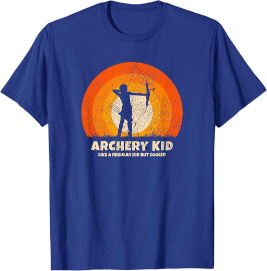 Archery Kid for Bow Hunting Kid Archer Youth Archery T-Shirt - T-Shirt | Royal