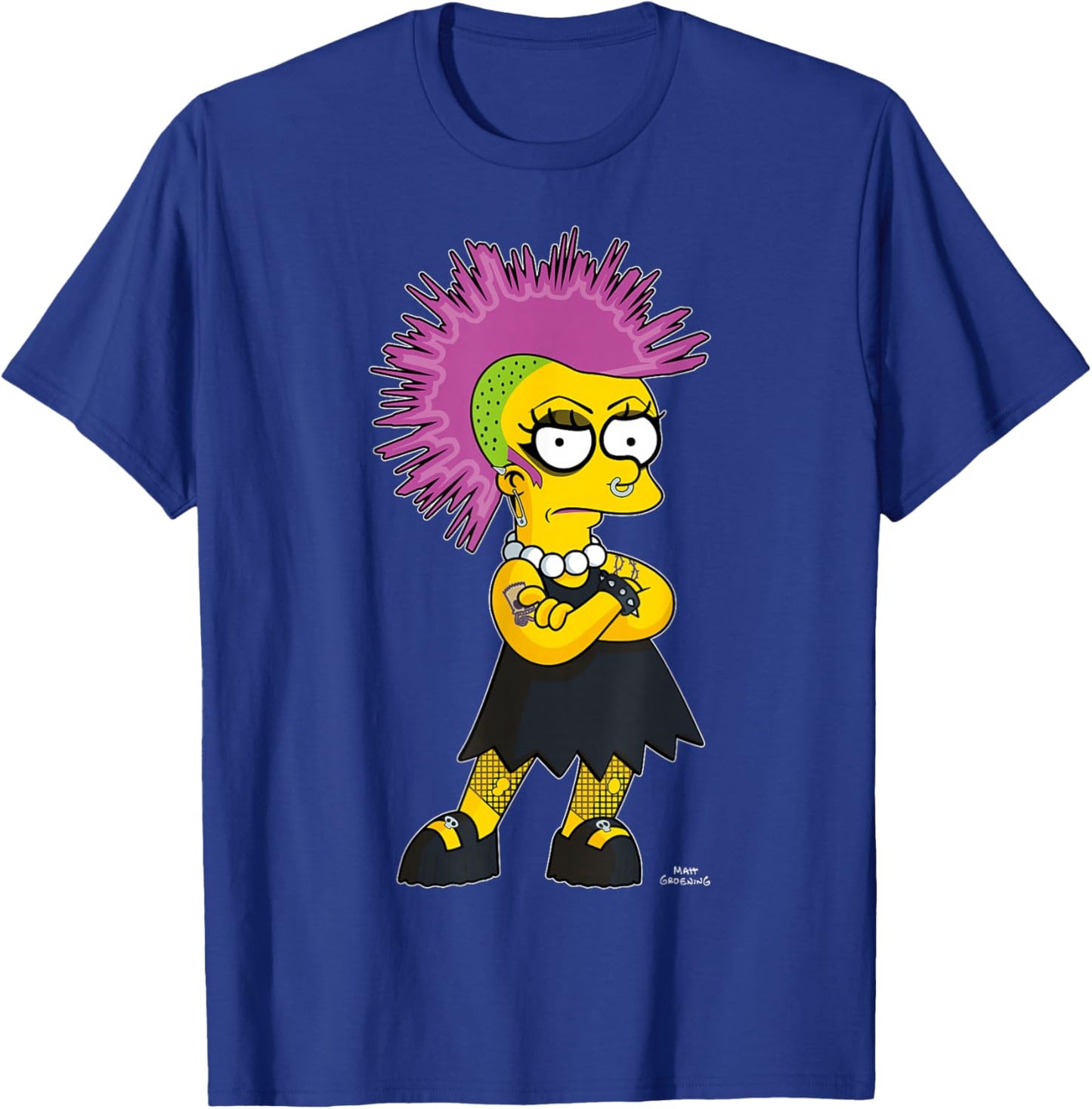 The Simpsons Lisa Punk Rock V2 T-Shirt - T-Shirt | Royal