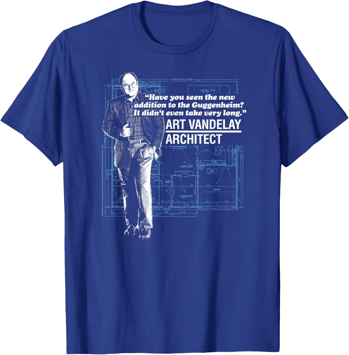 Seinfeld Art Vandelay Architect Floorplan Funny 90's TV Show T-Shirt - T-Shirt | Royal