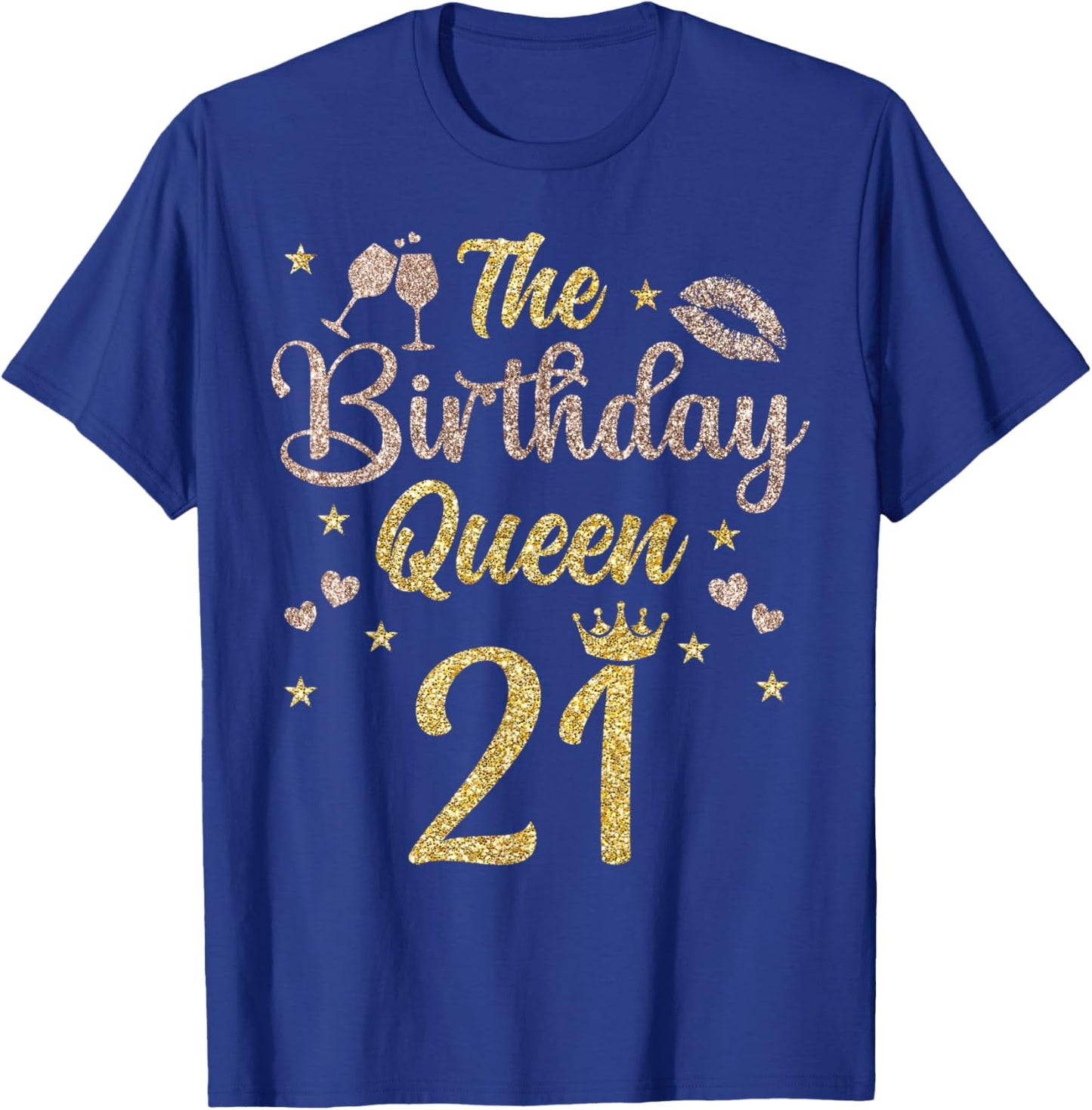 21 Years Bday Queen 21st Birthday Queen Twenty-One T-Shirt - T-Shirt | Royal