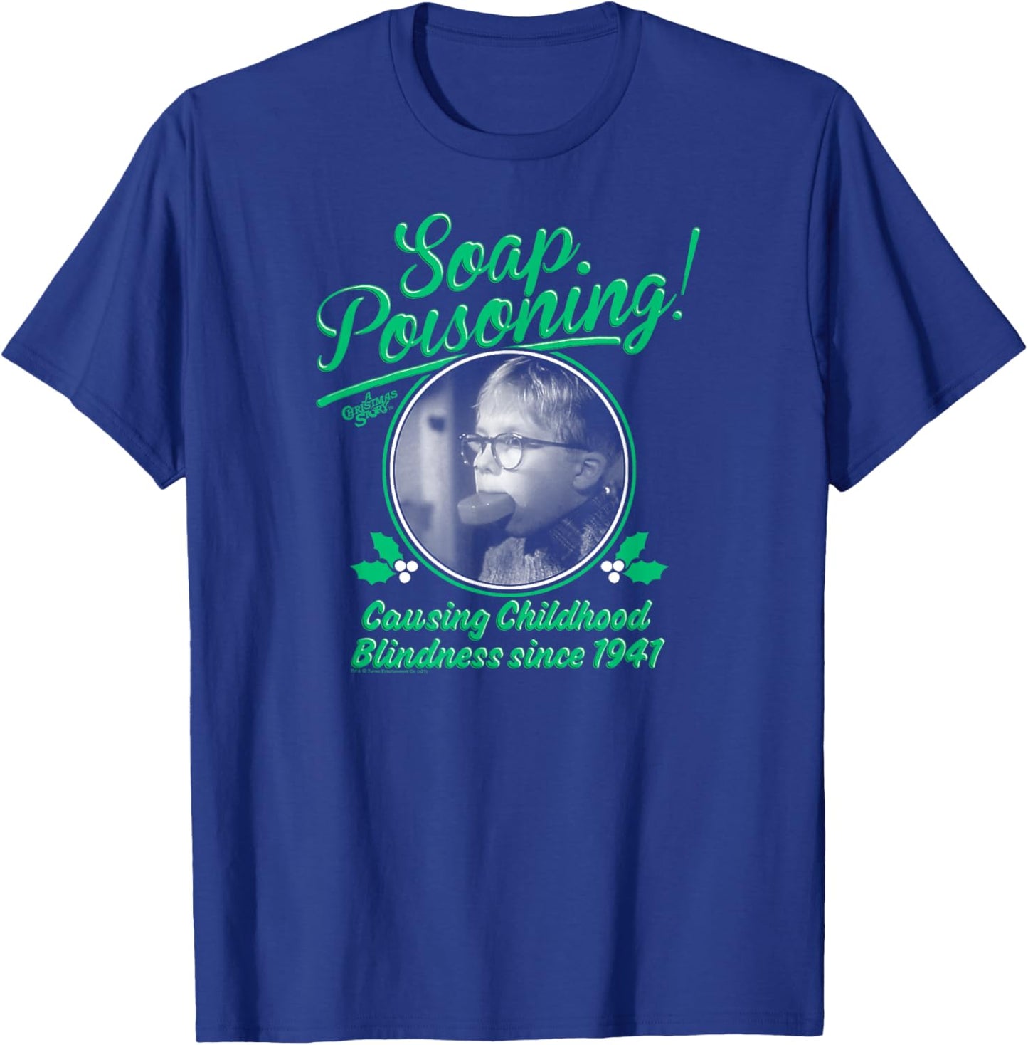A Christmas Story Soap Poisoning Black and White Funny T-Shirt - T-Shirt | Royal