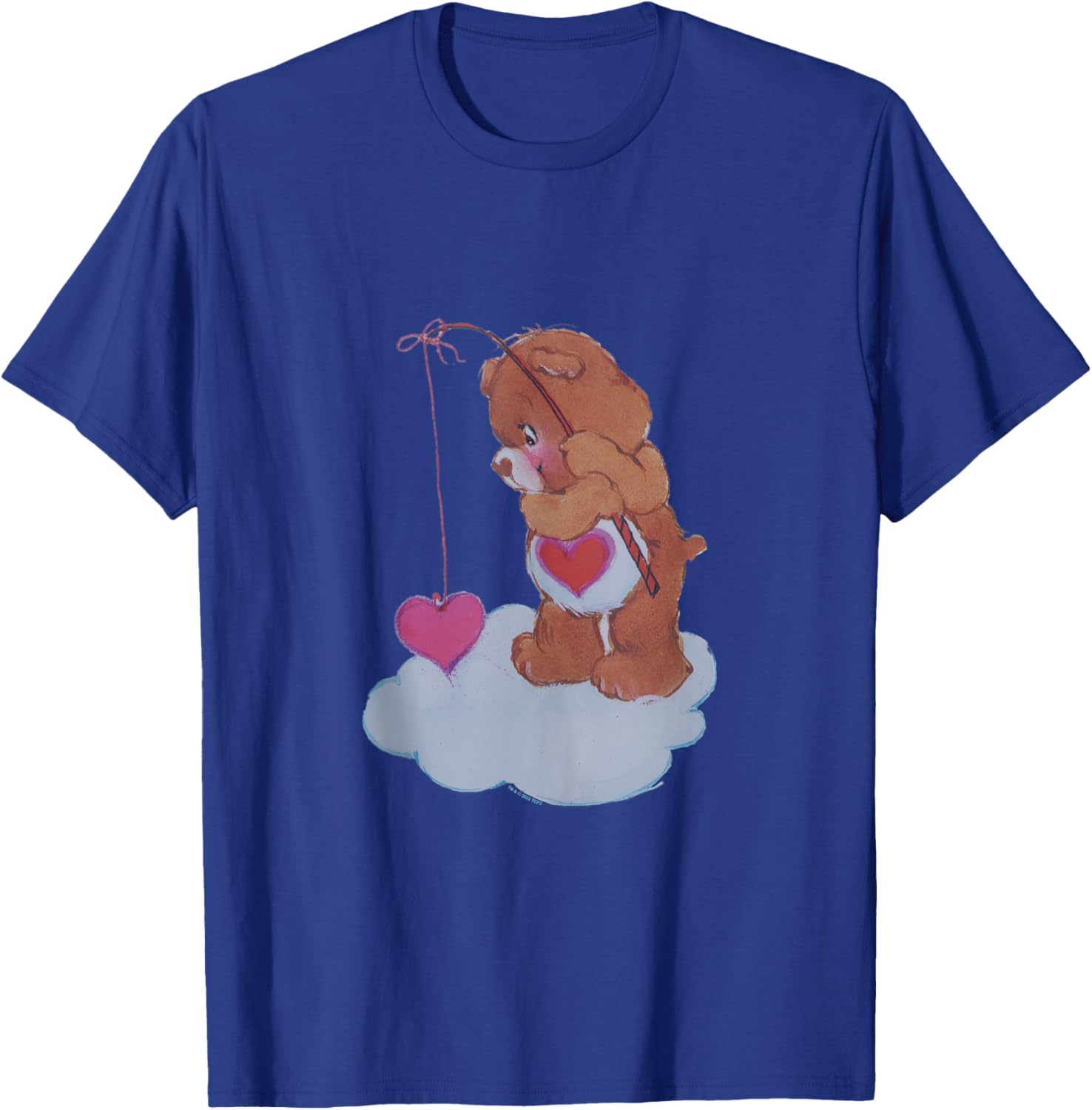 Care Bears Valentine's Day Tenderheart Bear Vintage Fishing T-Shirt - T-Shirt | Royal