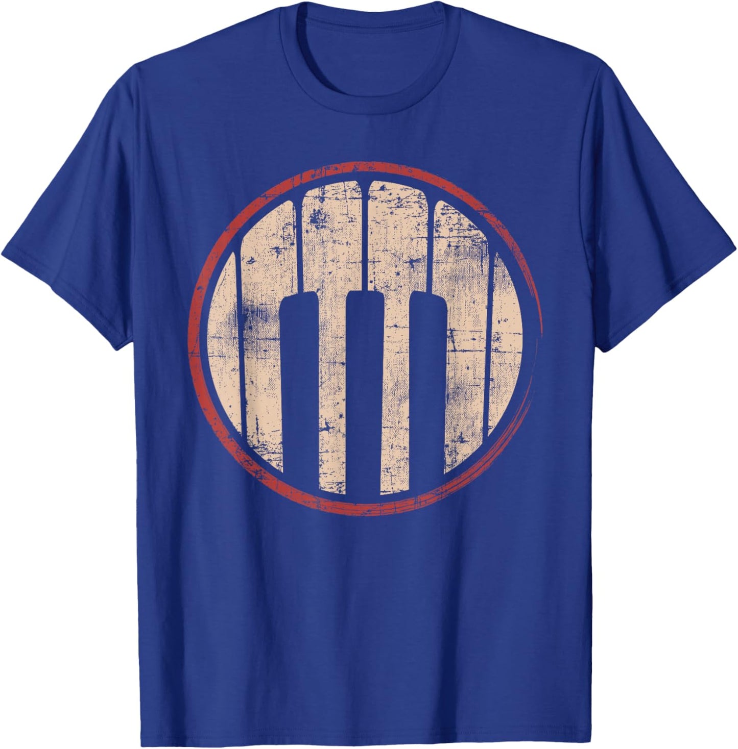 Retro Jazz Pianist Vintage Piano T-Shirt - T-Shirt | Royal