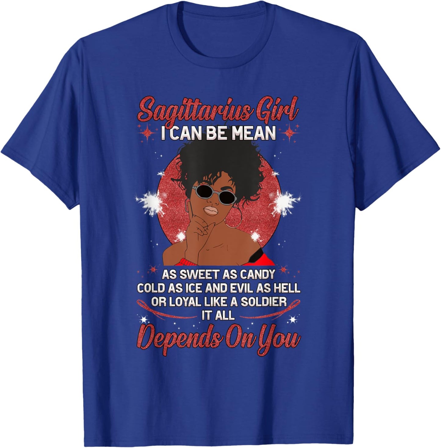 Black Pride Melanin Sagittarius I can Be Mean T-Shirt - T-Shirt | Royal