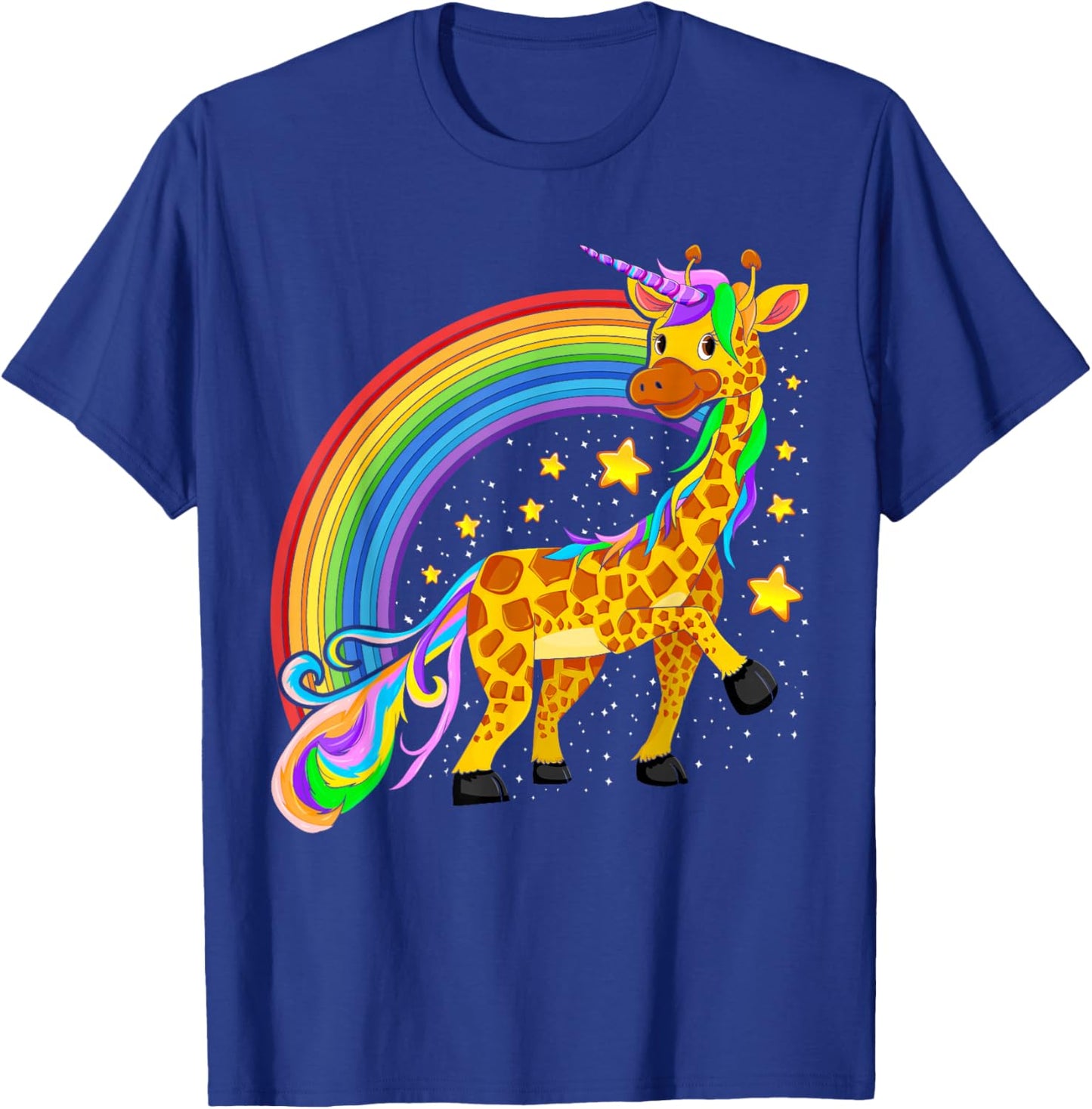Africa Animal Cute Fantasy Animal Girafficorn Unicorn Giraffe T-Shirt - T-Shirt | Royal