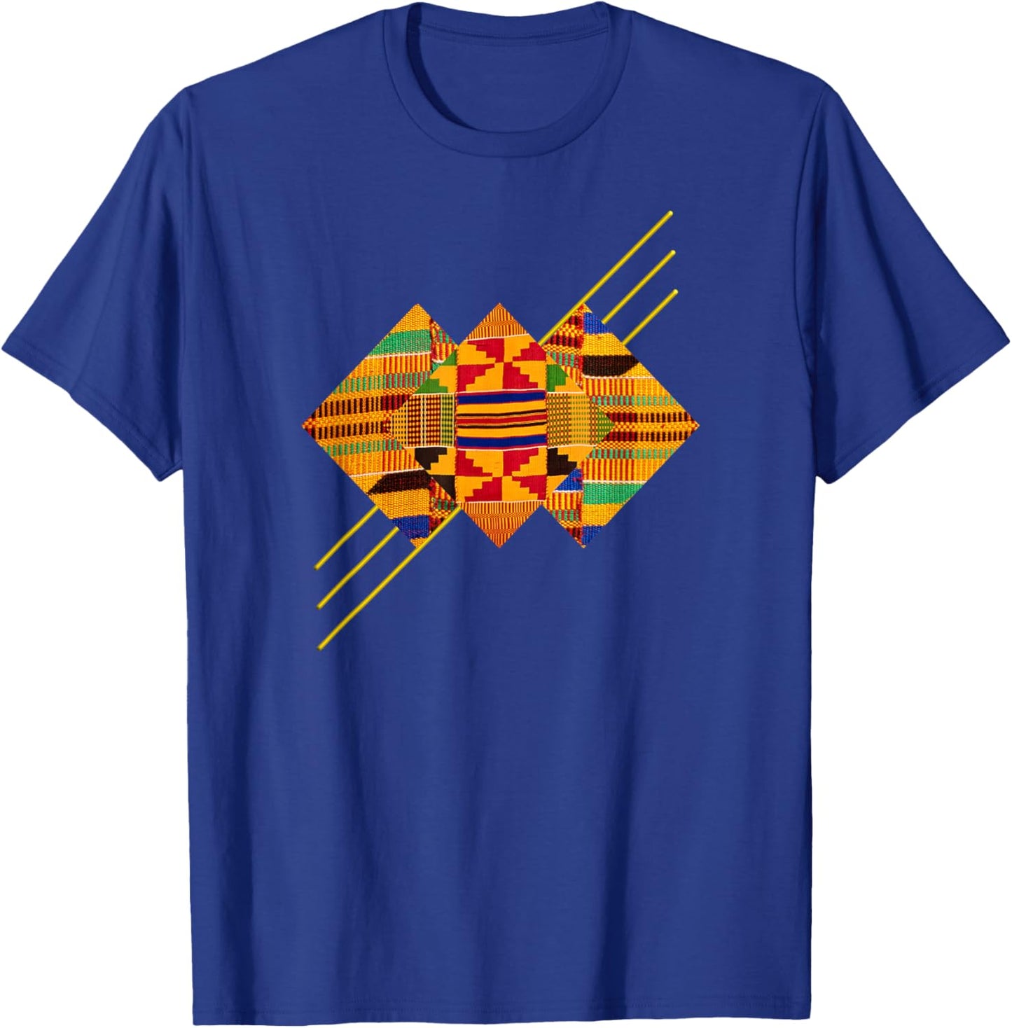 Traditional African patchwork Dashiki, Kente Illustration T-Shirt - T-Shirt | Royal