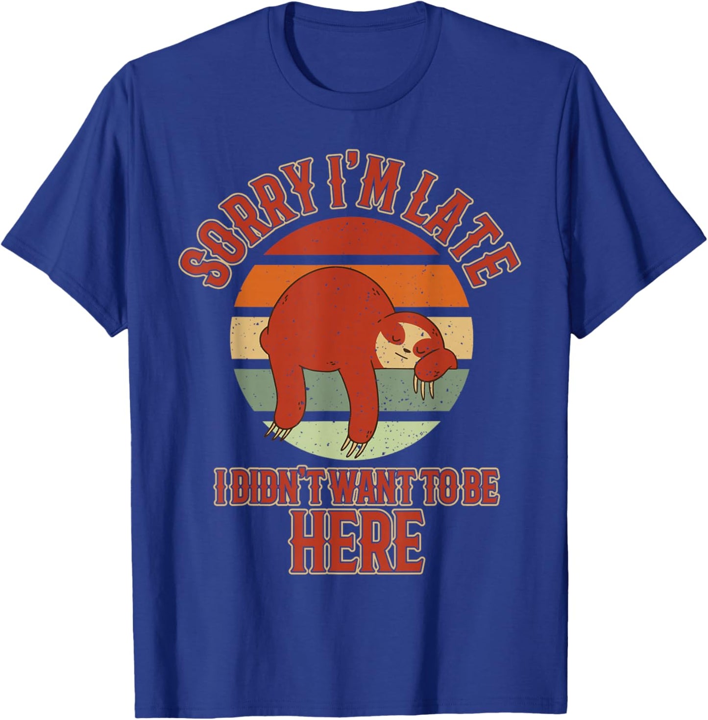 Sleepy sloth lazy animal forest jungle mammal sloth T-Shirt - T-Shirt | Royal