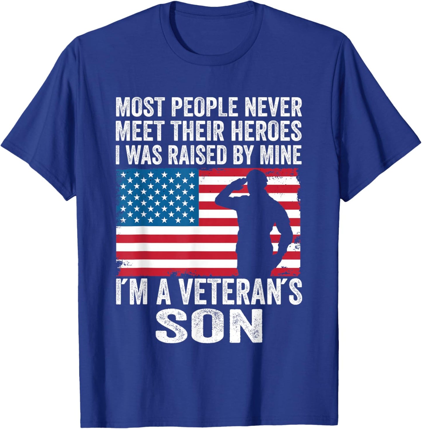 American Proud Veteran Son Veterans Day Memorial Day T-Shirt - T-Shirt | Royal