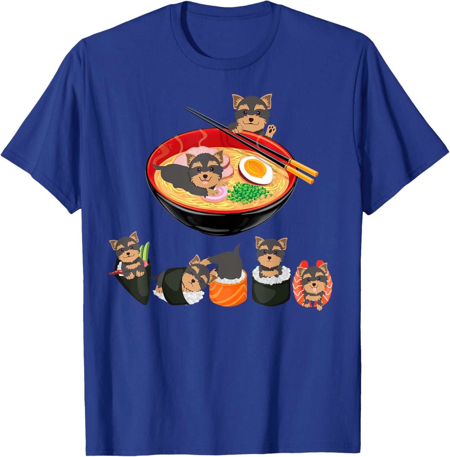 Ramen Yorkie Noodle Cute Yorkie Lover Gifts Men T-Shirt - T-Shirt | Royal