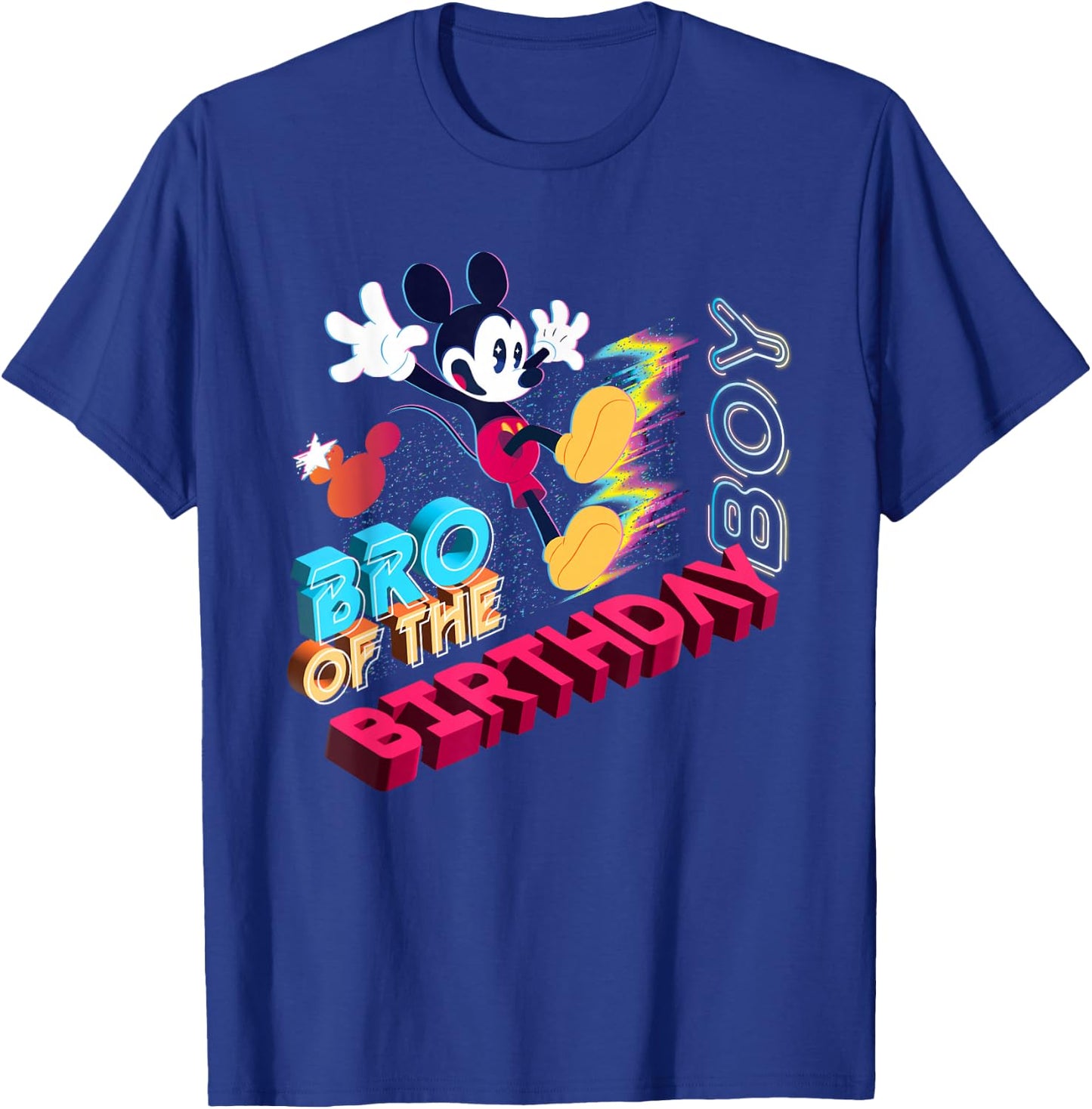 Disney Mickey Mouse Family Star Bro of The Birthday Boy T-Shirt - T-Shirt | Royal