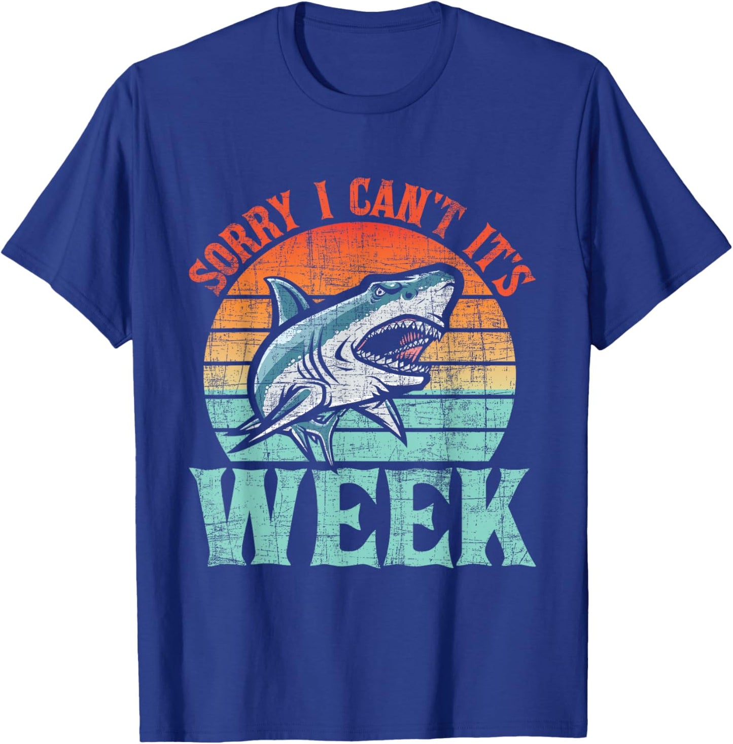 Sorry I Can't - Marine Biologist Shark Lovers Wildlife T-Shirt - T-Shirt | Royal