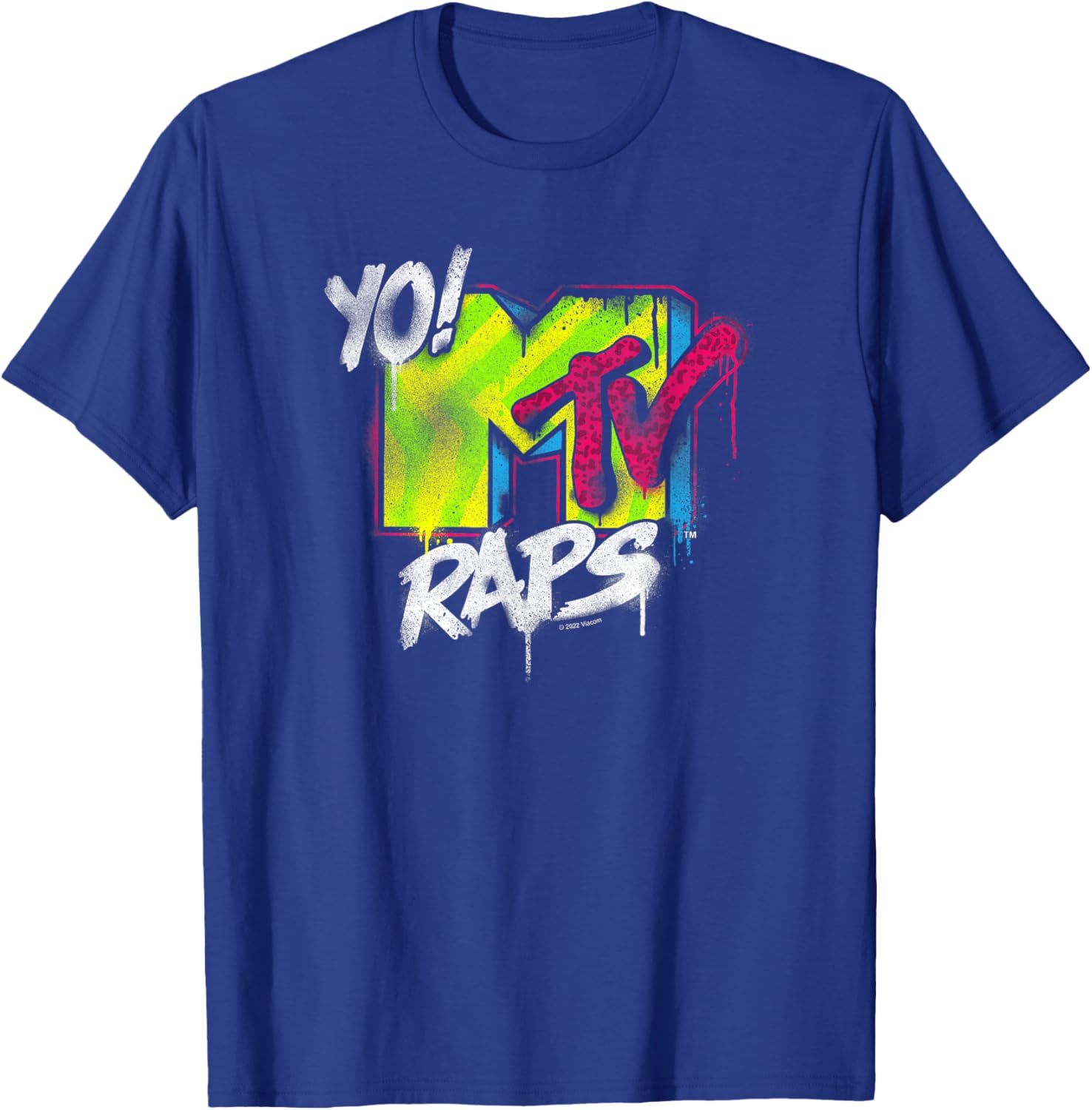 MTV Yo! MTV Raps Vintage Spray Can Logo T-Shirt - T-Shirt | Royal