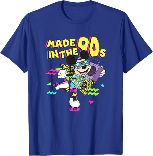 Disney Mickey & Friends Retro Vintage Made in The 90's Skate T-Shirt - T-Shirt | Royal