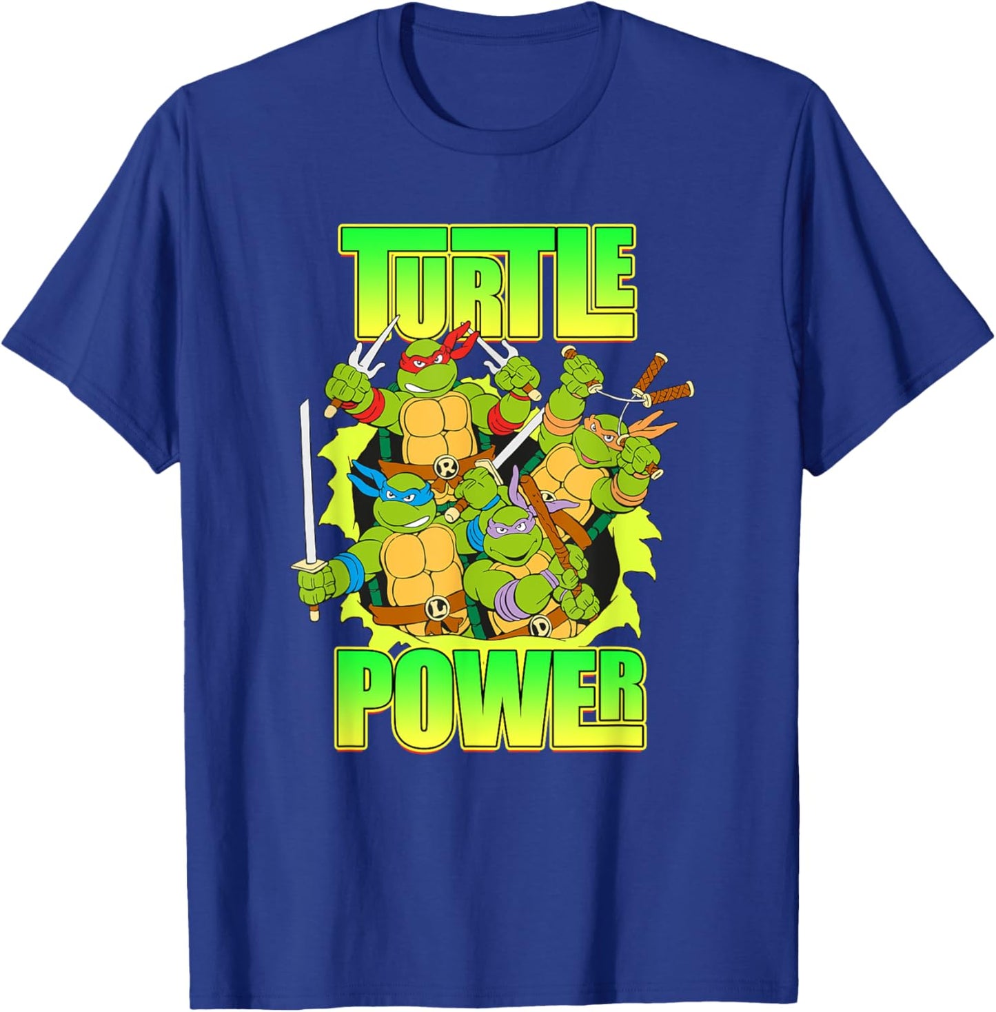 Mademark x Teenage Mutant Ninja Turtles - Turtle Power - Retro TMNT T-Shirt - T-Shirt | Royal