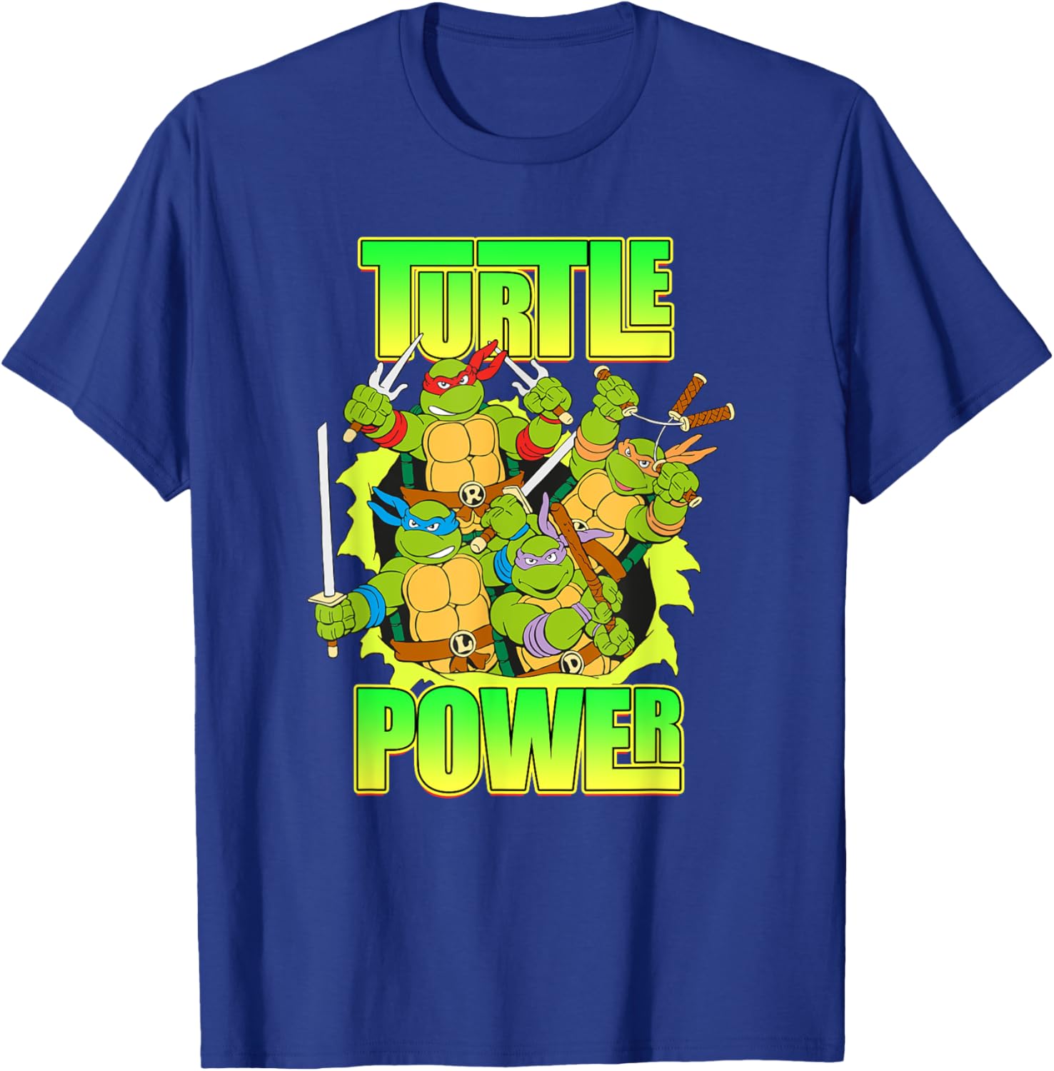 Mademark x Teenage Mutant Ninja Turtles - Turtle Power - Retro TMNT T-Shirt - T-Shirt | Royal