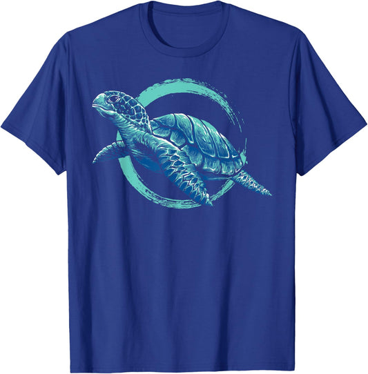 Cute Sea Animal Lover Ocean Pet Owner Gift Aquarium Turtle T-Shirt - T-Shirt | Royal