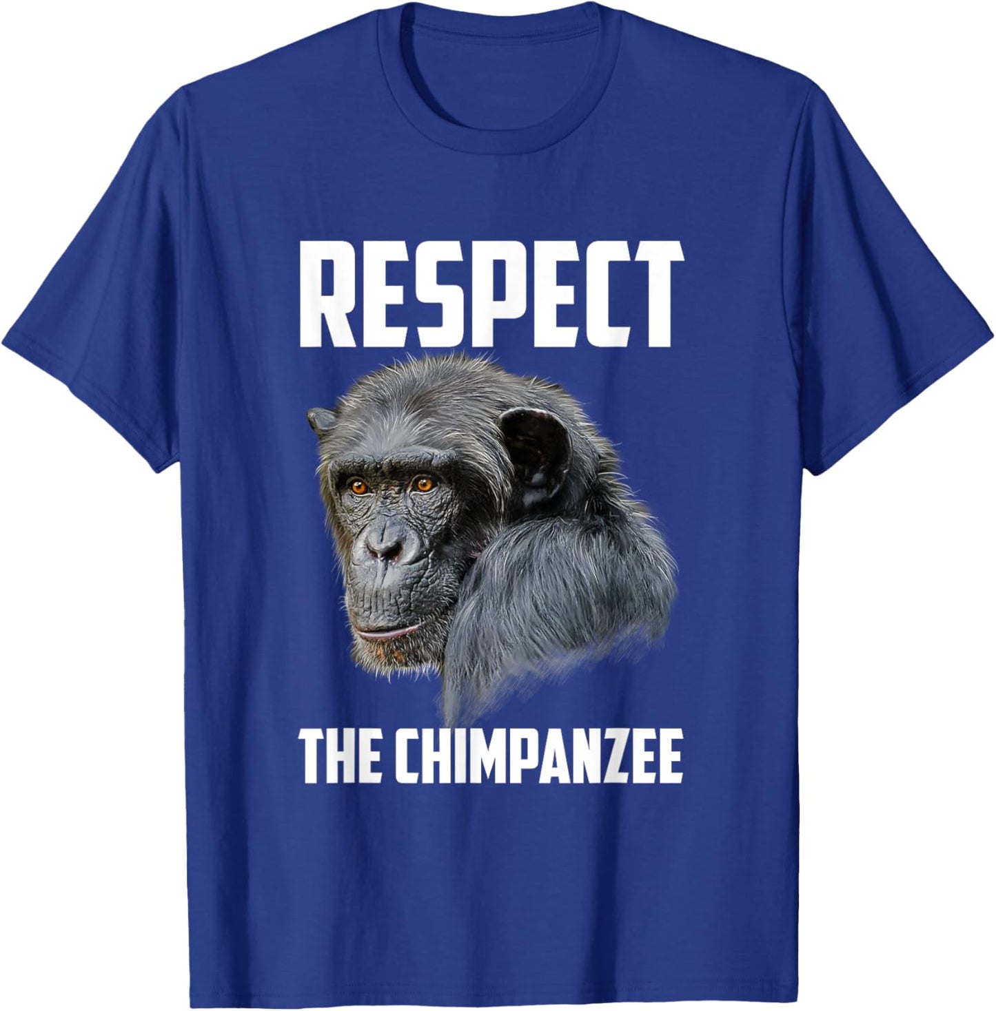 Respect Chimpanzee Art Monkey Chimp Ape Animal Lover Novelty T-Shirt - T-Shirt | Royal