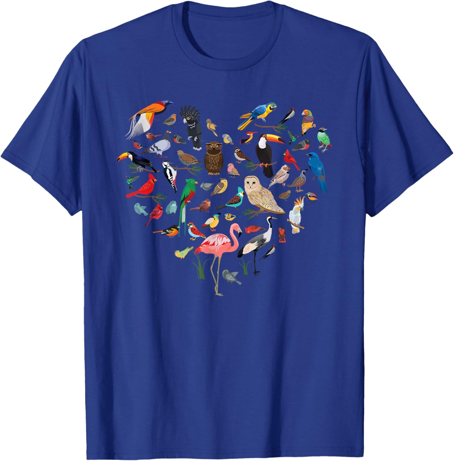Bird Heart - Birding Bird Watching Birder Bird Watcher T-Shirt - T-Shirt | Royal