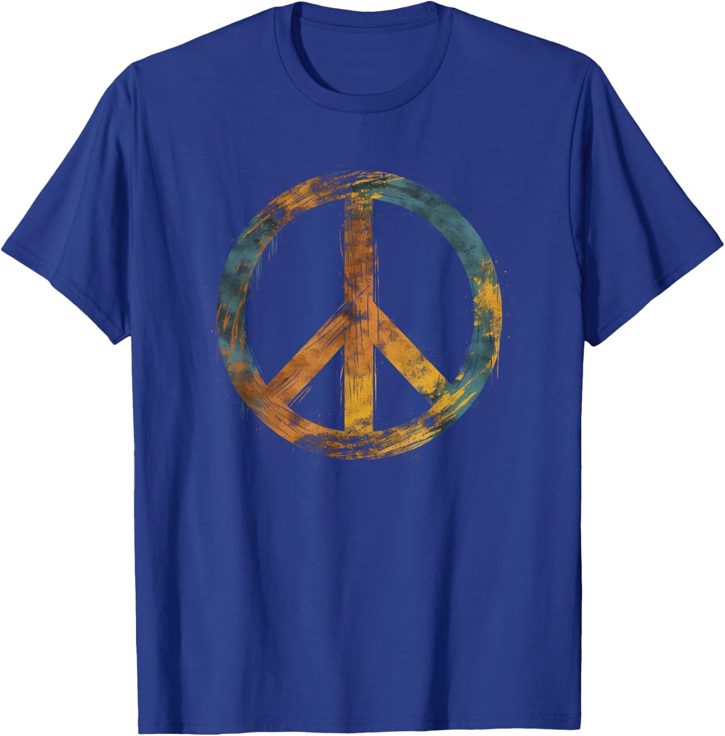 Peace Symbol Retro Design Peace Sign T-Shirt - T-Shirt | Royal