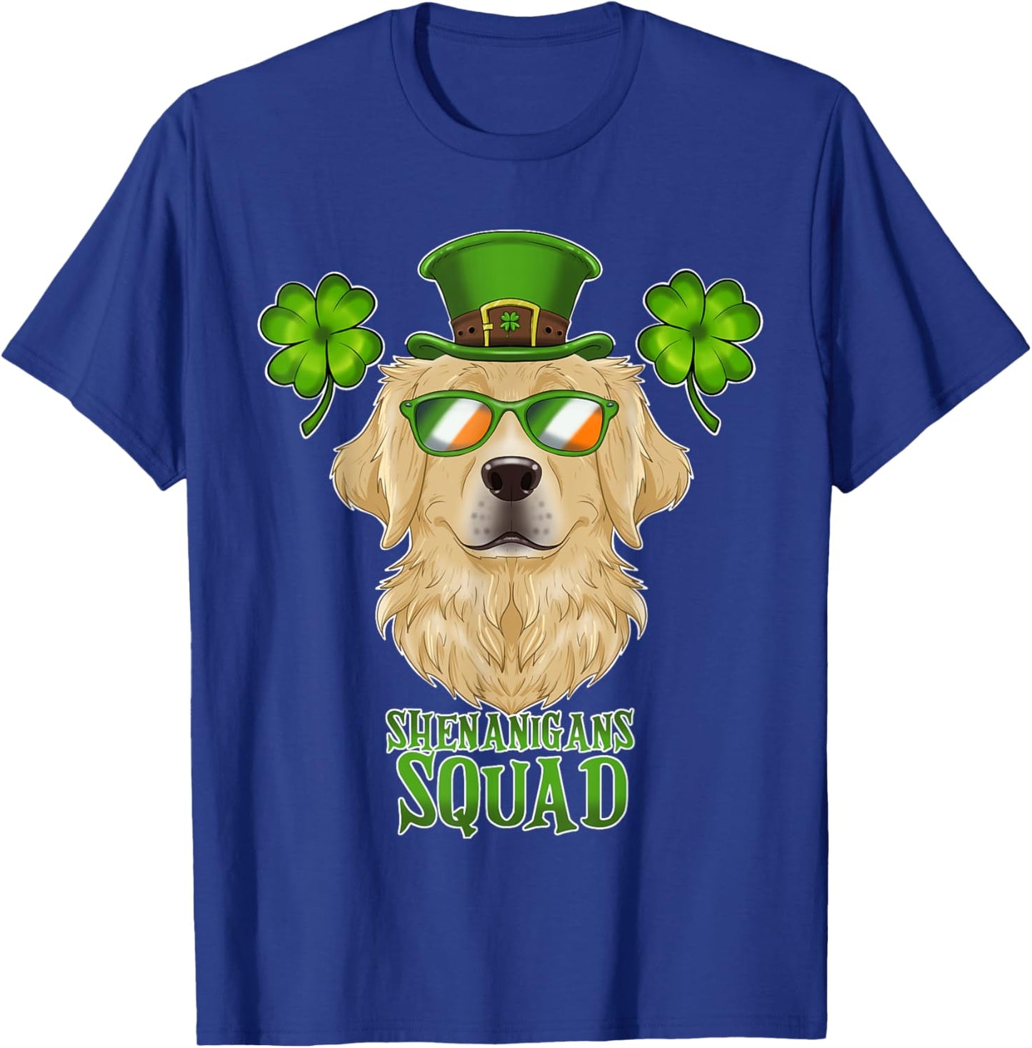 Shenanigans Squad I St Patricks Day Golden Retriever T-Shirt - T-Shirt | Royal