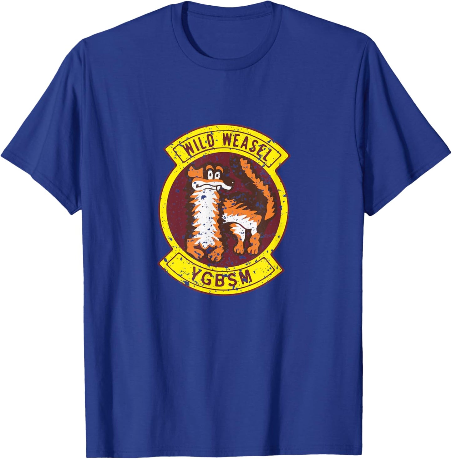 Vintage Wild Weasel YGBSM Vintage Insignia Veterans Day T-Shirt - T-Shirt | Royal